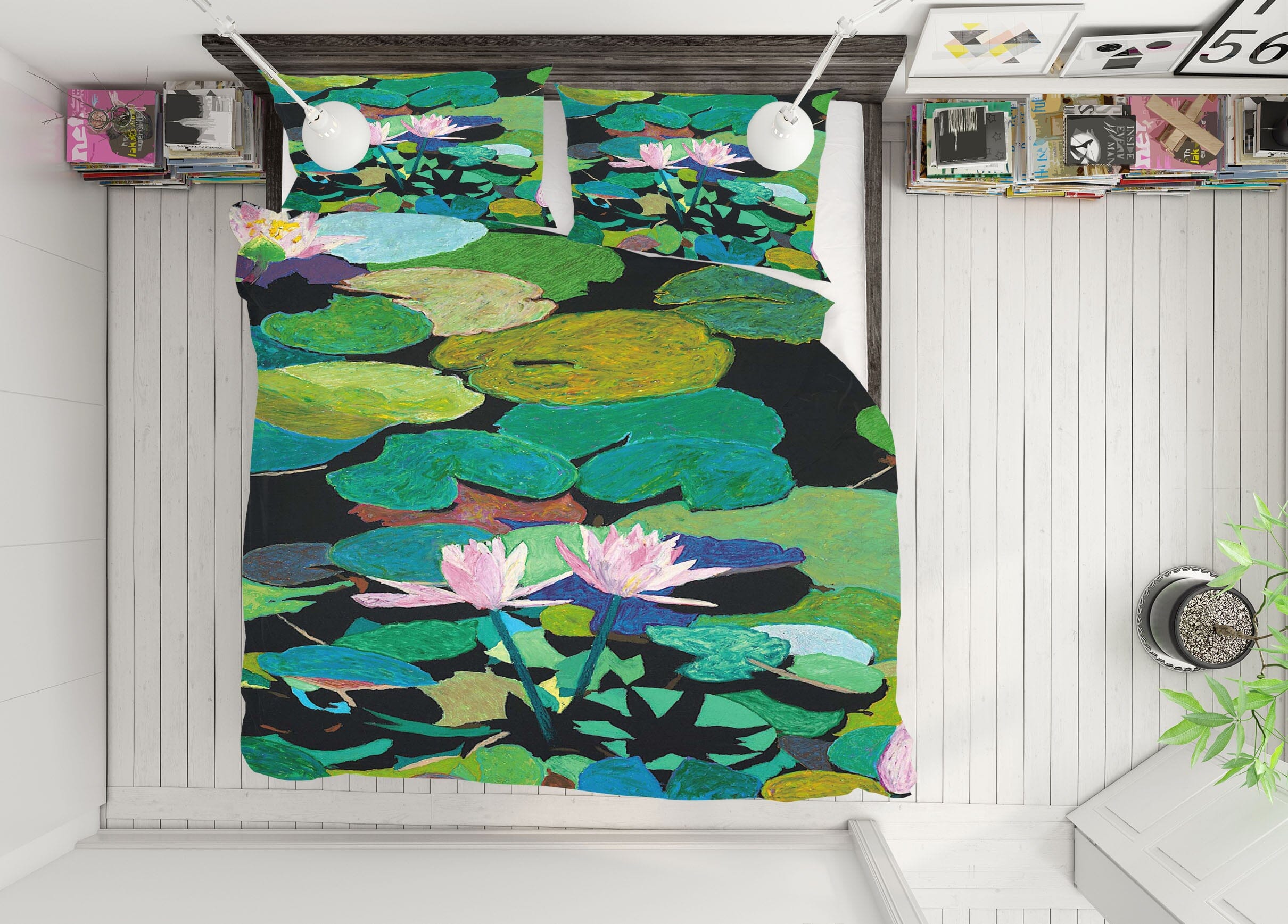 3D Blairs Magic Pond 1156 Allan P. Friedlander Bedding Bed Pillowcases Quilt Quiet Covers AJ Creativity Home