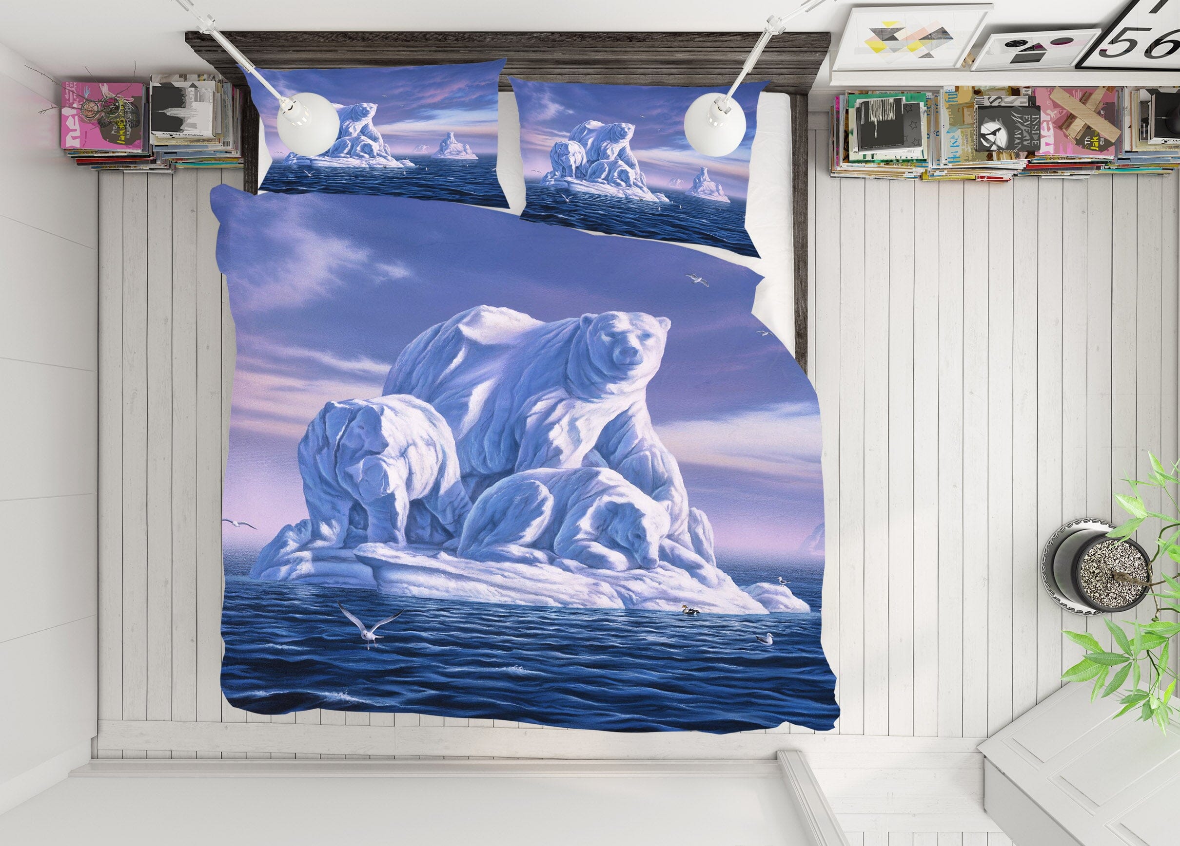 3D Icebeargs 2125 Jerry LoFaro bedding Bed Pillowcases Quilt Quiet Covers AJ Creativity Home