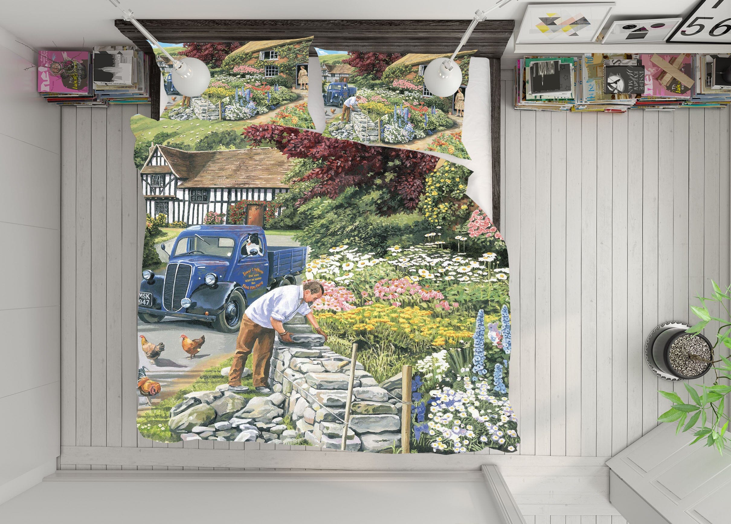 3D Drystone Walling 2022 Trevor Mitchell bedding Bed Pillowcases Quilt Quiet Covers AJ Creativity Home