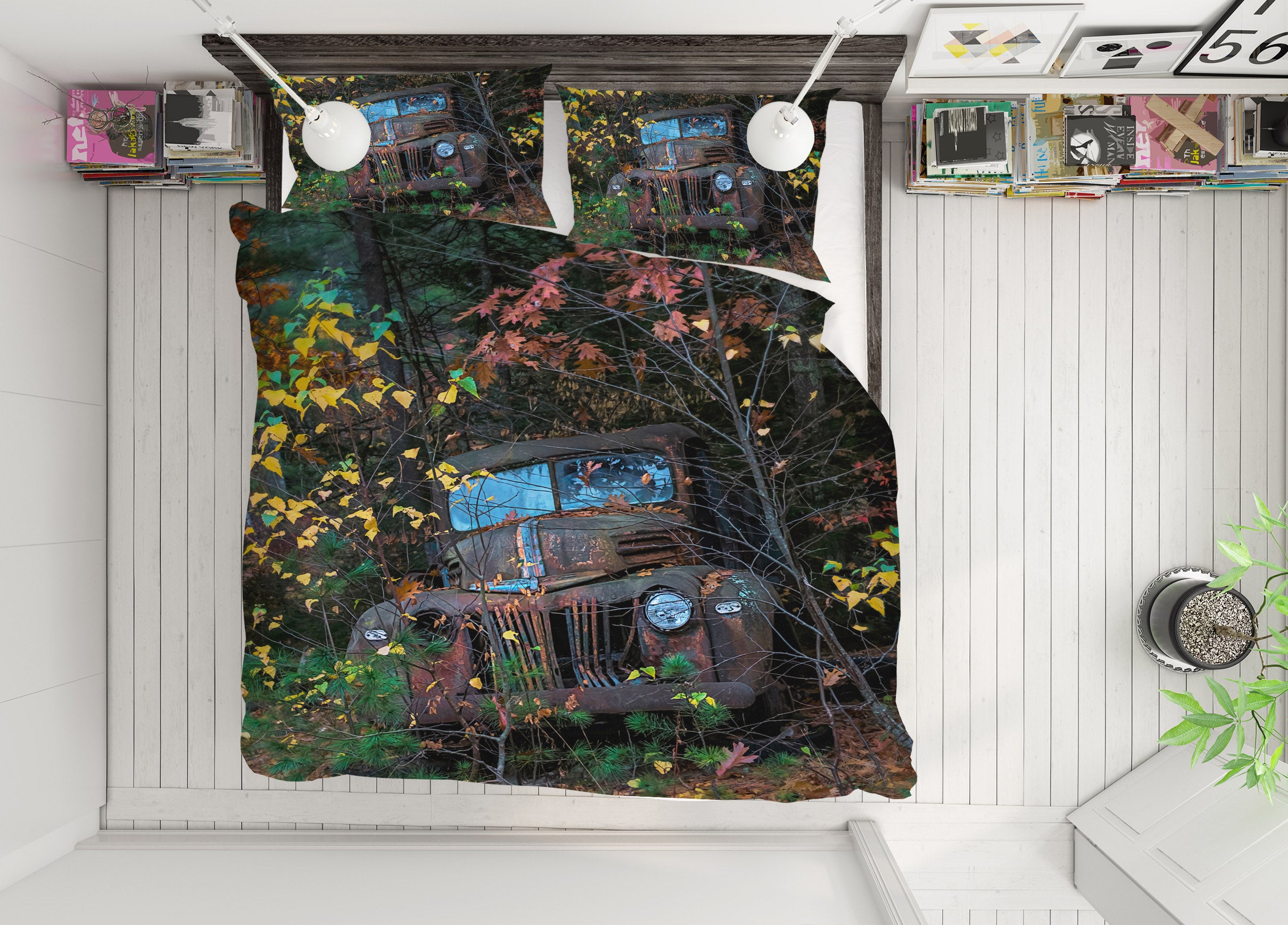 3D Scrap Car 86019 Jerry LoFaro bedding Bed Pillowcases Quilt