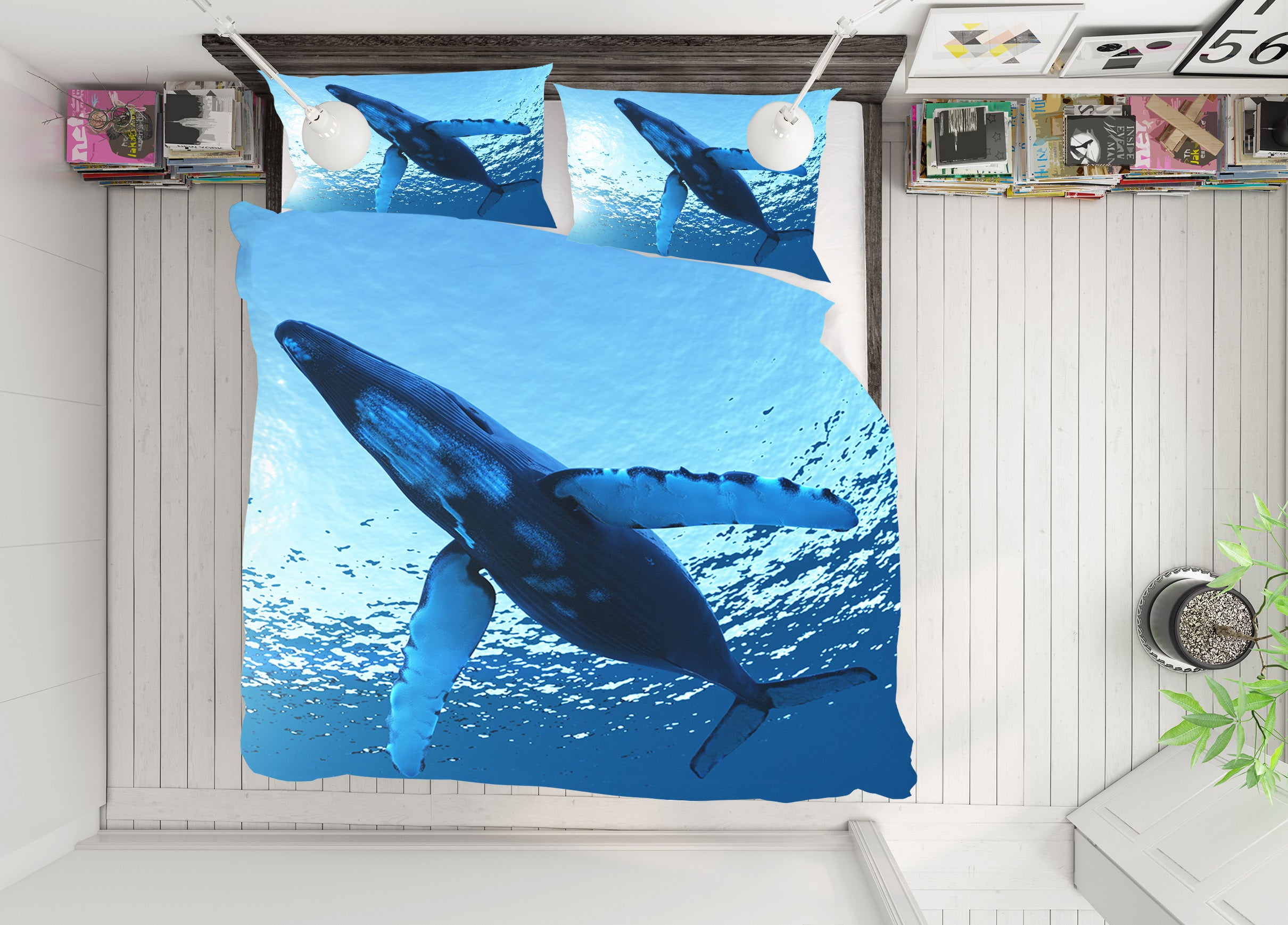 3D Whale 21018 Bed Pillowcases Quilt