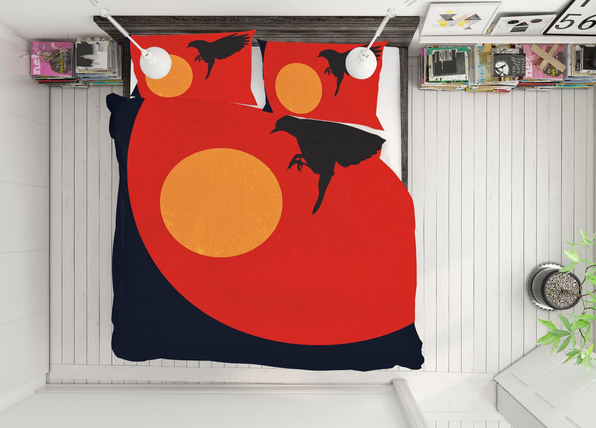 3D Magpie Pattern 229 Boris Draschoff Bedding Bed Pillowcases Quilt Quiet Covers AJ Creativity Home