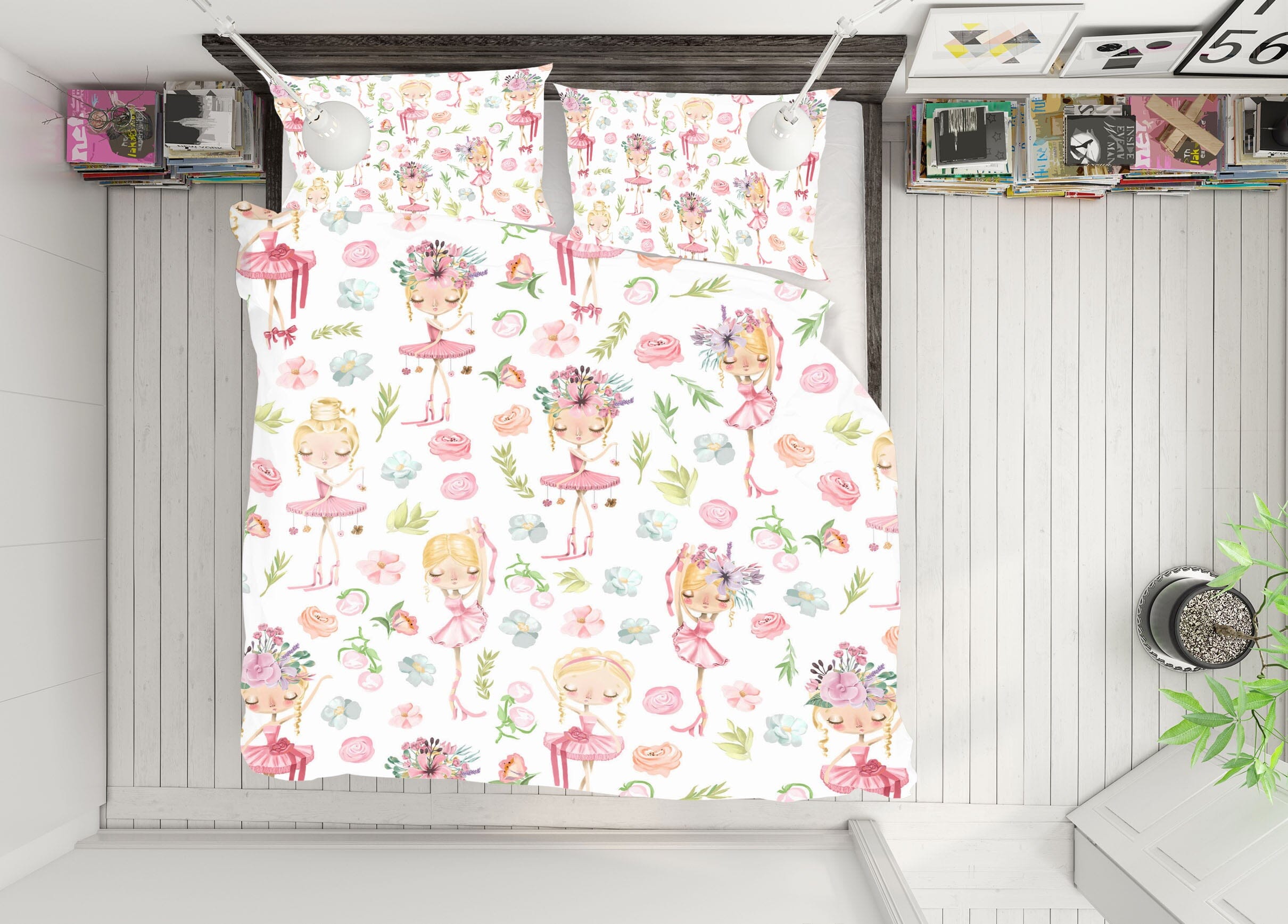 3D Cute Girl Rose 217 Uta Naumann Bedding Bed Pillowcases Quilt Quiet Covers AJ Creativity Home