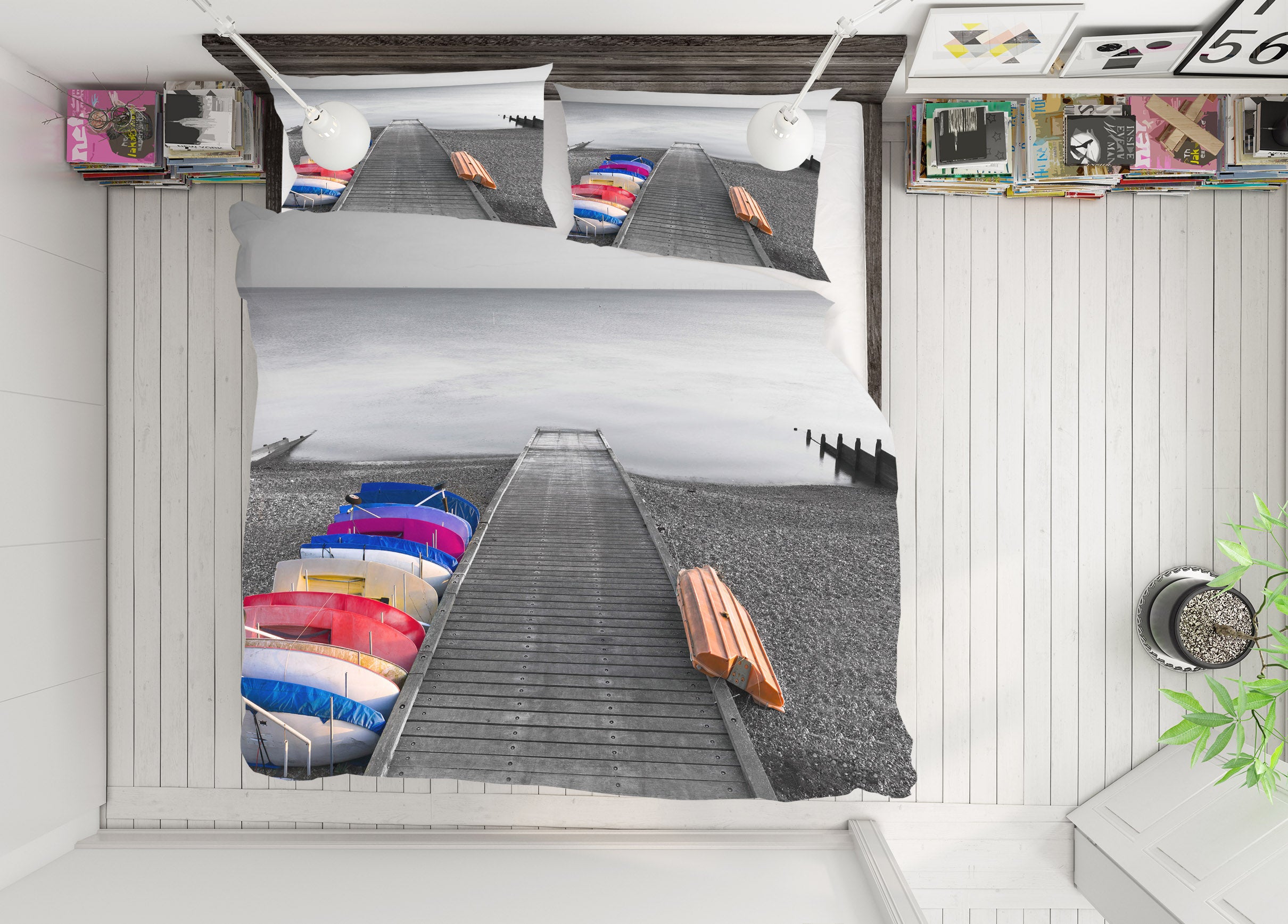 3D Seaside Bridge 8585 Assaf Frank Bedding Bed Pillowcases Quilt