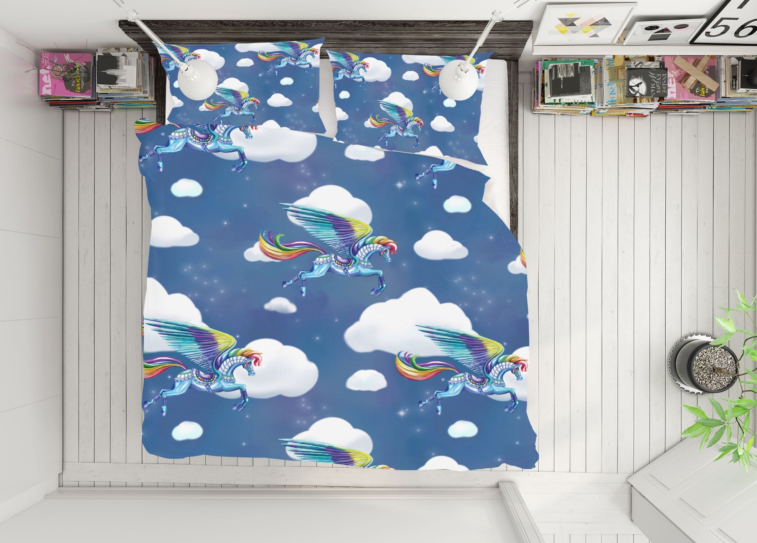 3D Clear Blue Sky 117 Rose Catherine Khan Bedding Bed Pillowcases Quilt Quiet Covers AJ Creativity Home