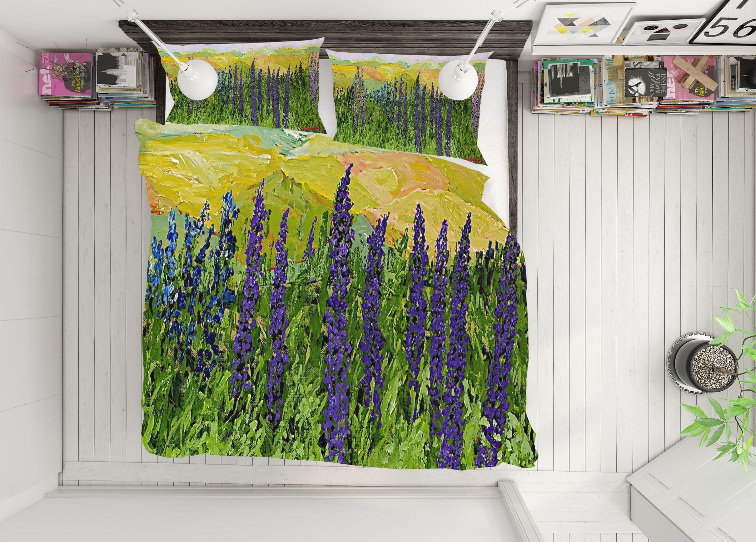 3D Violet Field 1028 Allan P. Friedlander Bedding Bed Pillowcases Quilt Quiet Covers AJ Creativity Home
