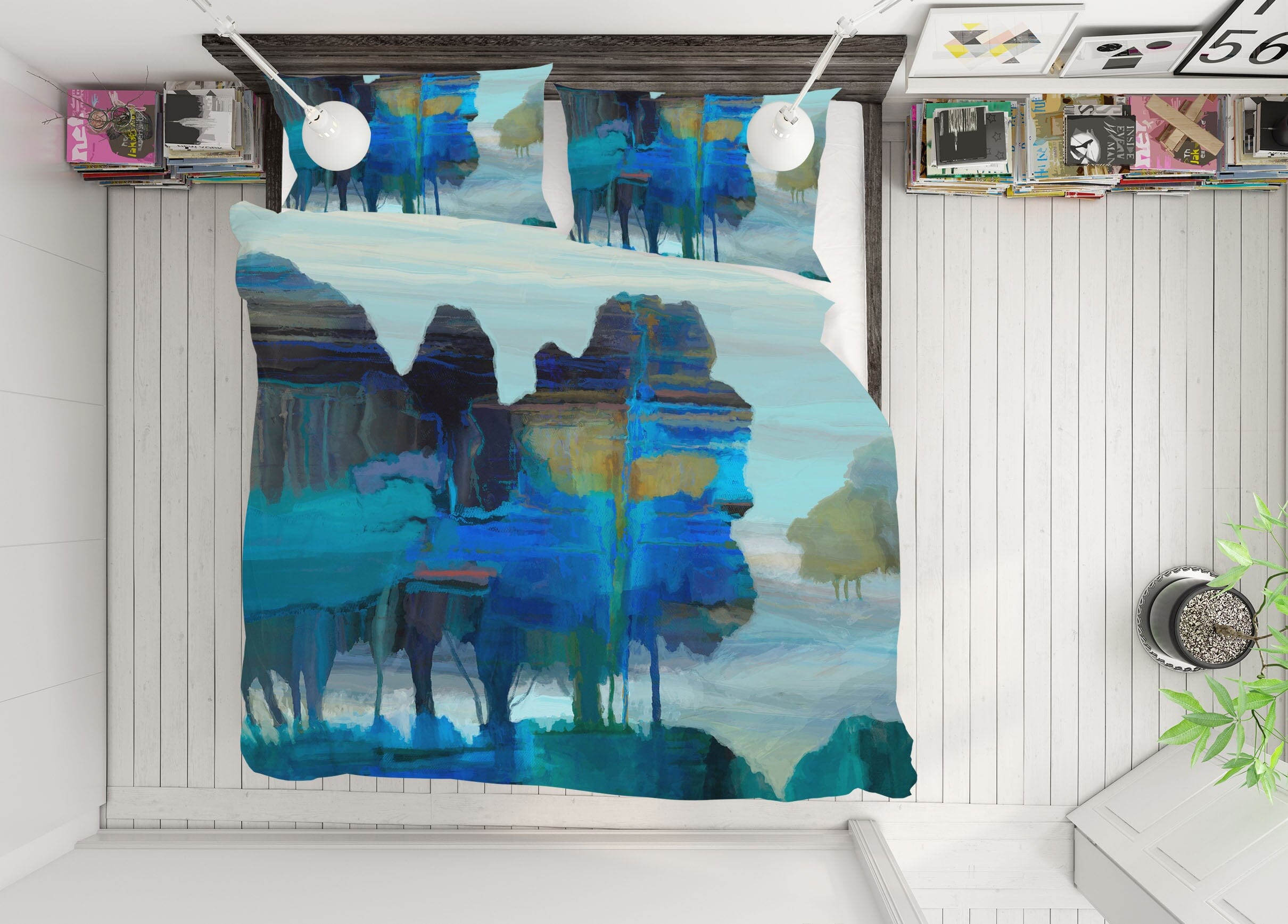 3D Mountain River 2128 Michael Tienhaara Bedding Bed Pillowcases Quilt Quiet Covers AJ Creativity Home