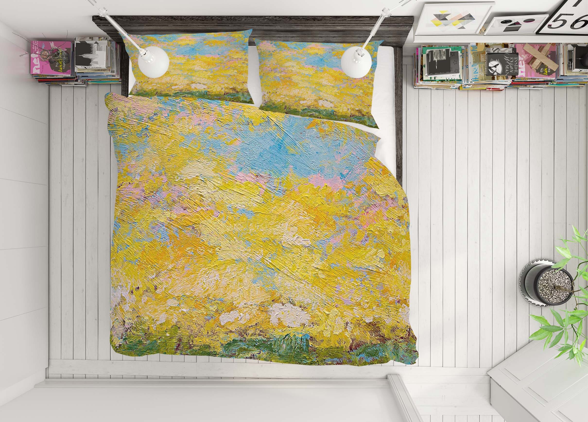 3D Yellow Paint 1064 Allan P. Friedlander Bedding Bed Pillowcases Quilt Quiet Covers AJ Creativity Home