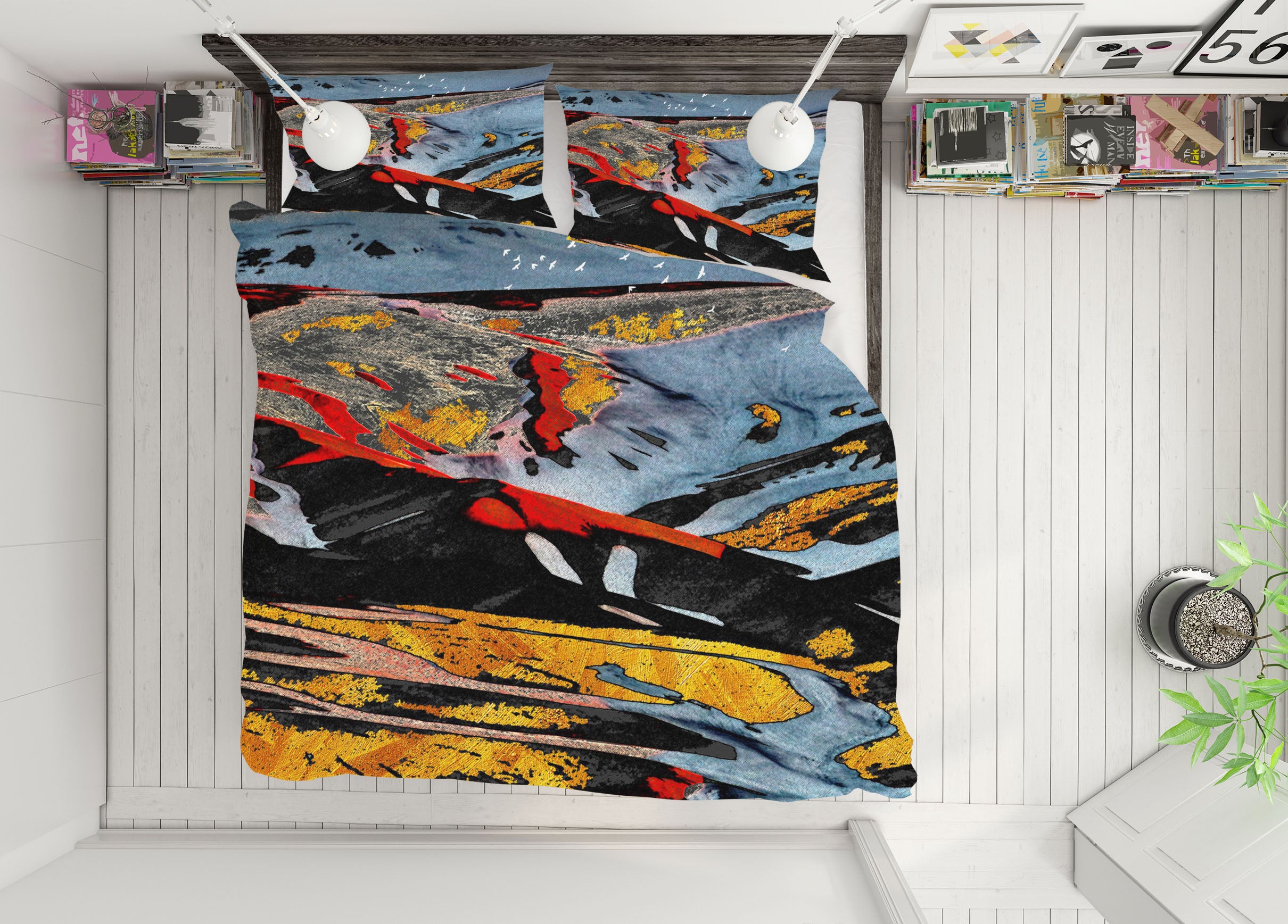 3D Mountains 15215 Bed Pillowcases Quilt