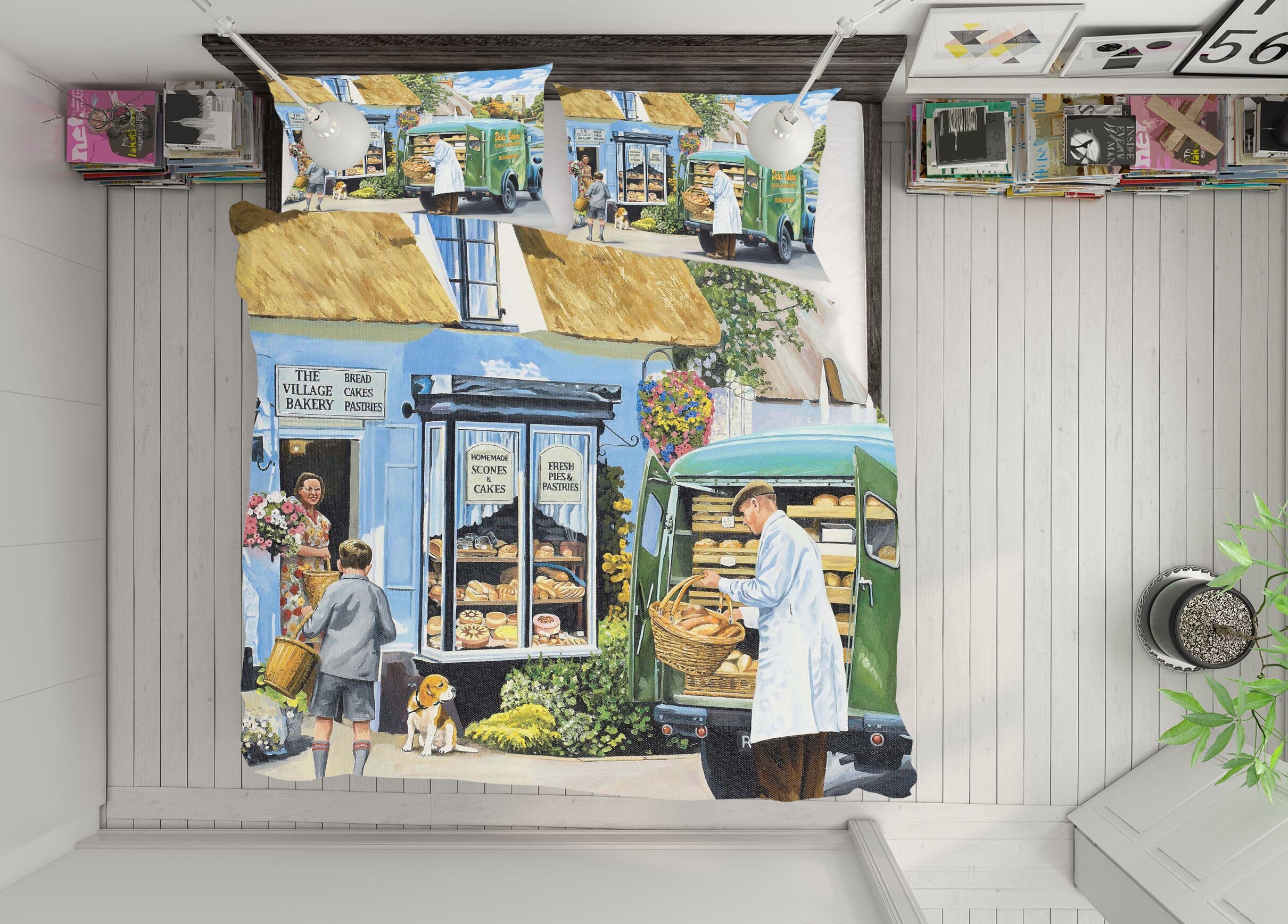 3D The Village Bakery 2071 Trevor Mitchell bedding Bed Pillowcases Quilt Quiet Covers AJ Creativity Home