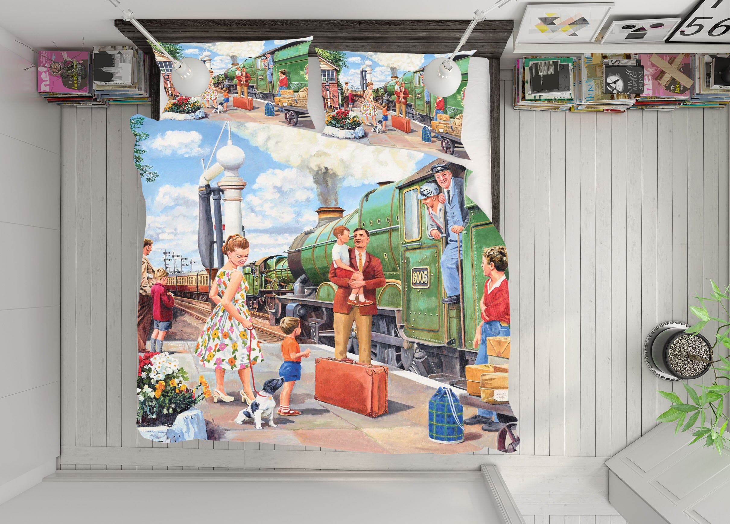 3D The Train Driver 2069 Trevor Mitchell bedding Bed Pillowcases Quilt Quiet Covers AJ Creativity Home