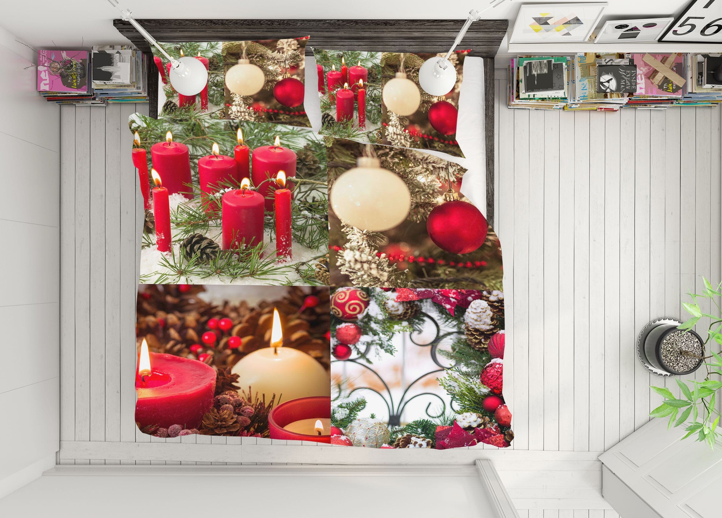 3D Red Candle 1039 Assaf Frank Bedding Bed Pillowcases Quilt Quiet Covers AJ Creativity Home