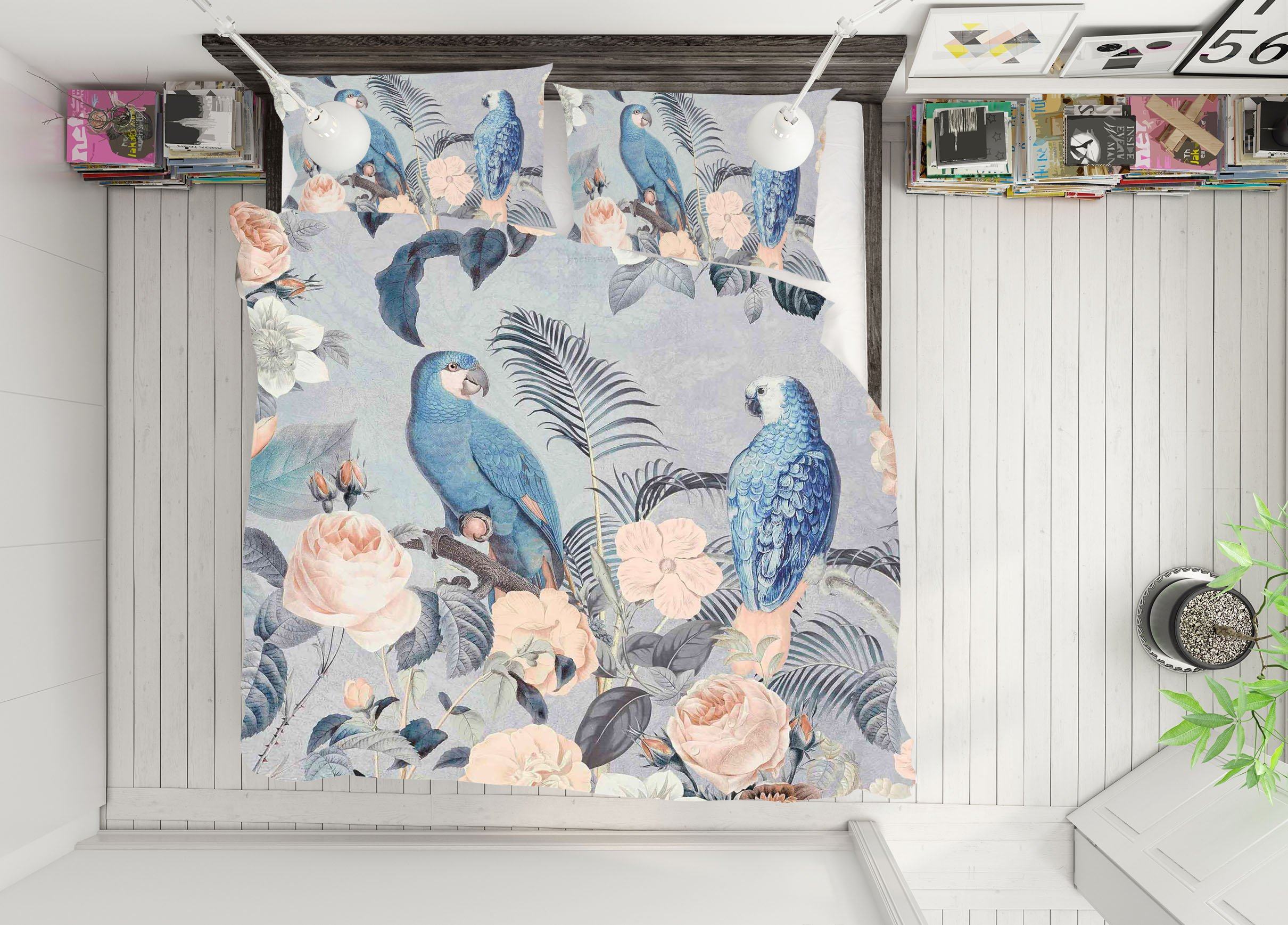 3D Bird Family 2129 Andrea haase Bedding Bed Pillowcases Quilt Quiet Covers AJ Creativity Home