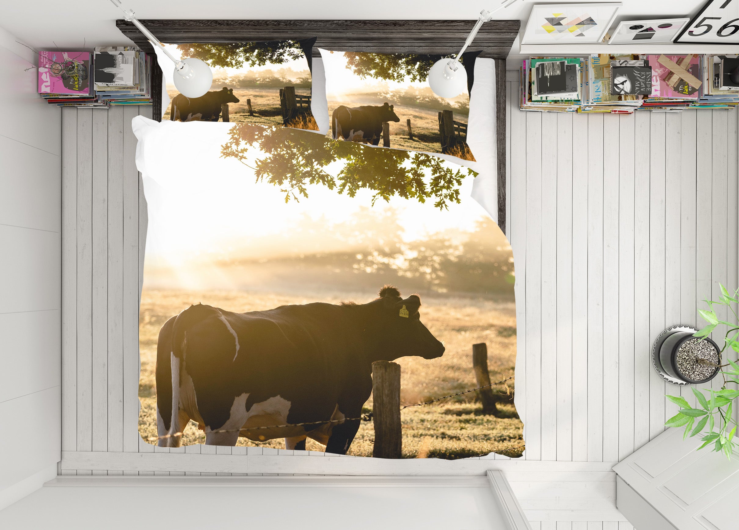 3D Cows 21047 Bed Pillowcases Quilt