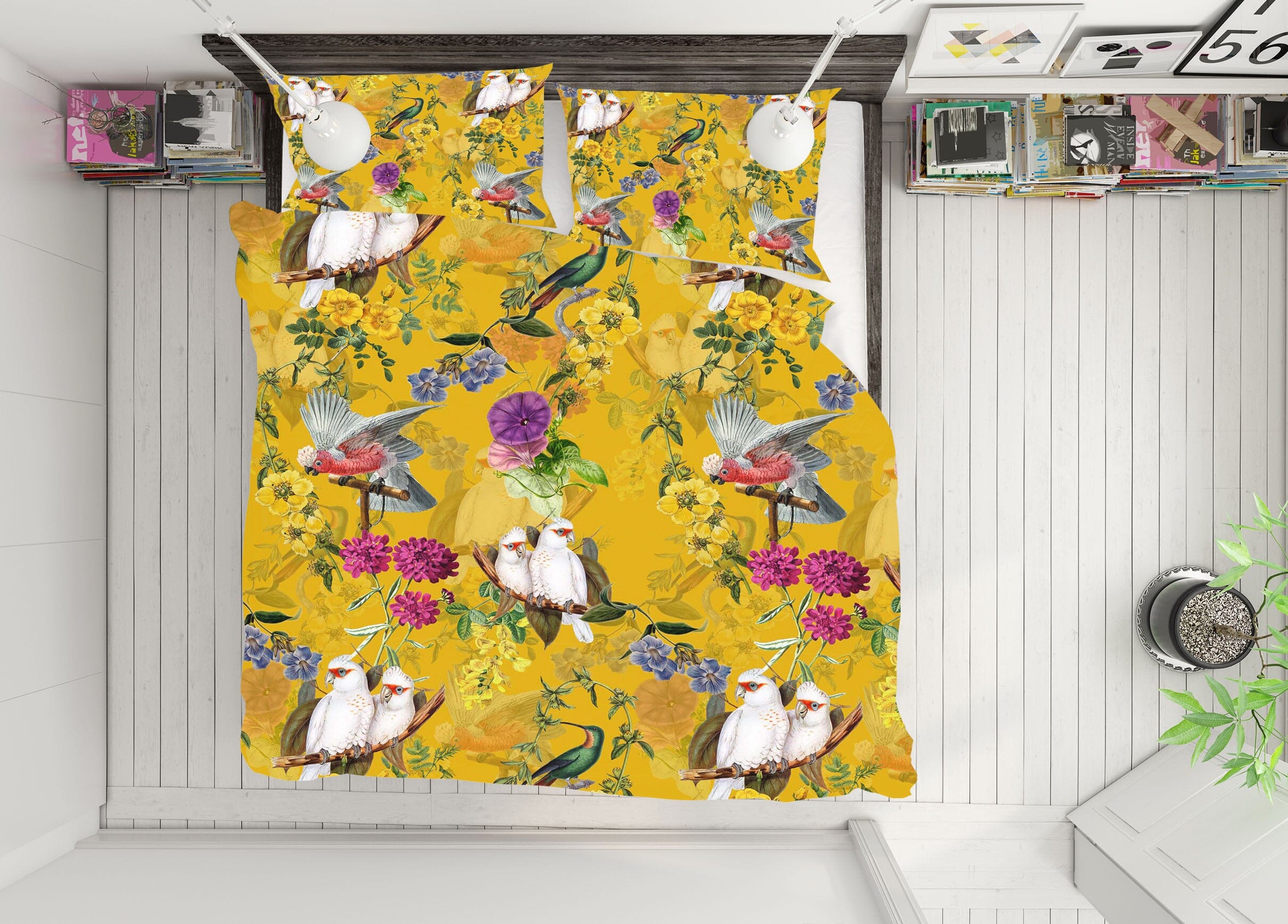 3D Color Parrot 135 Uta Naumann Bedding Bed Pillowcases Quilt Quiet Covers AJ Creativity Home