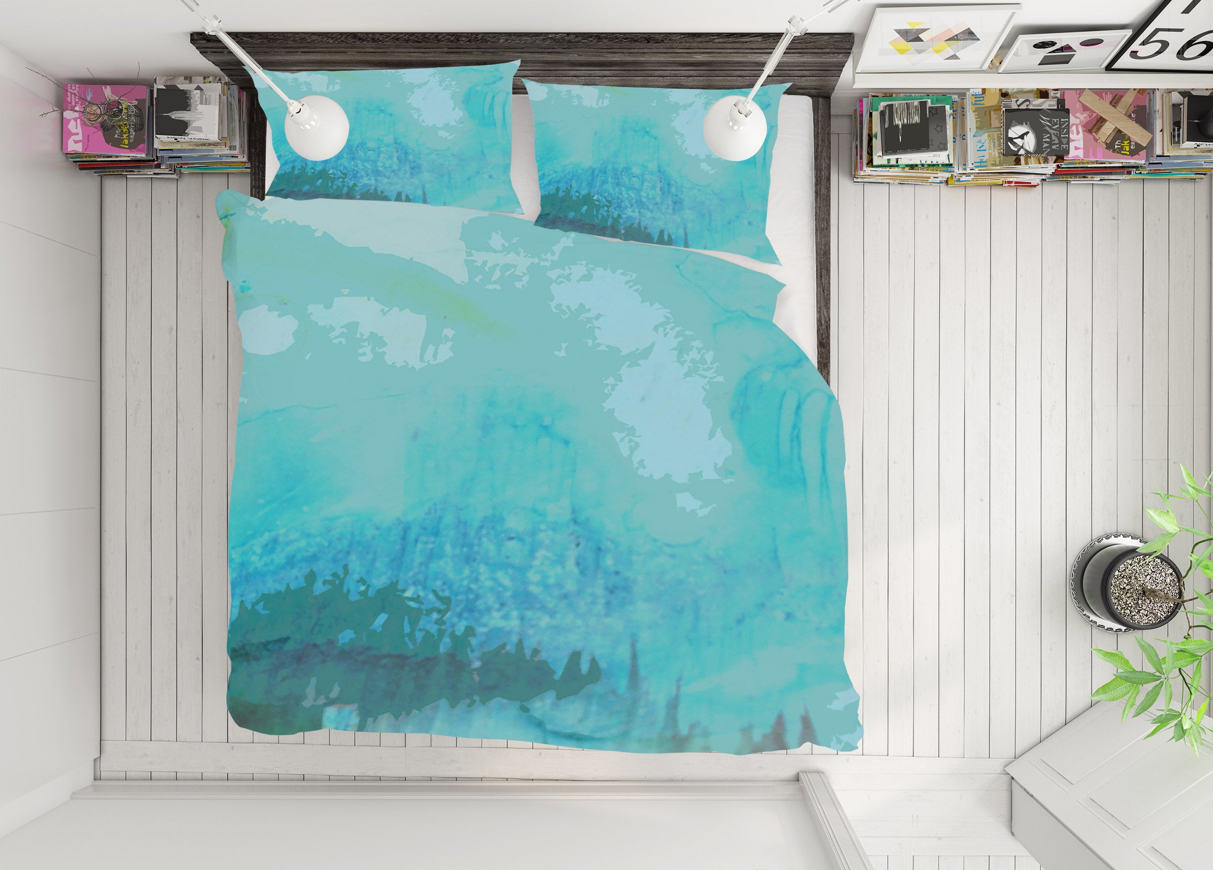 3D Blue Calm 70025 Shandra Smith Bedding Bed Pillowcases Quilt