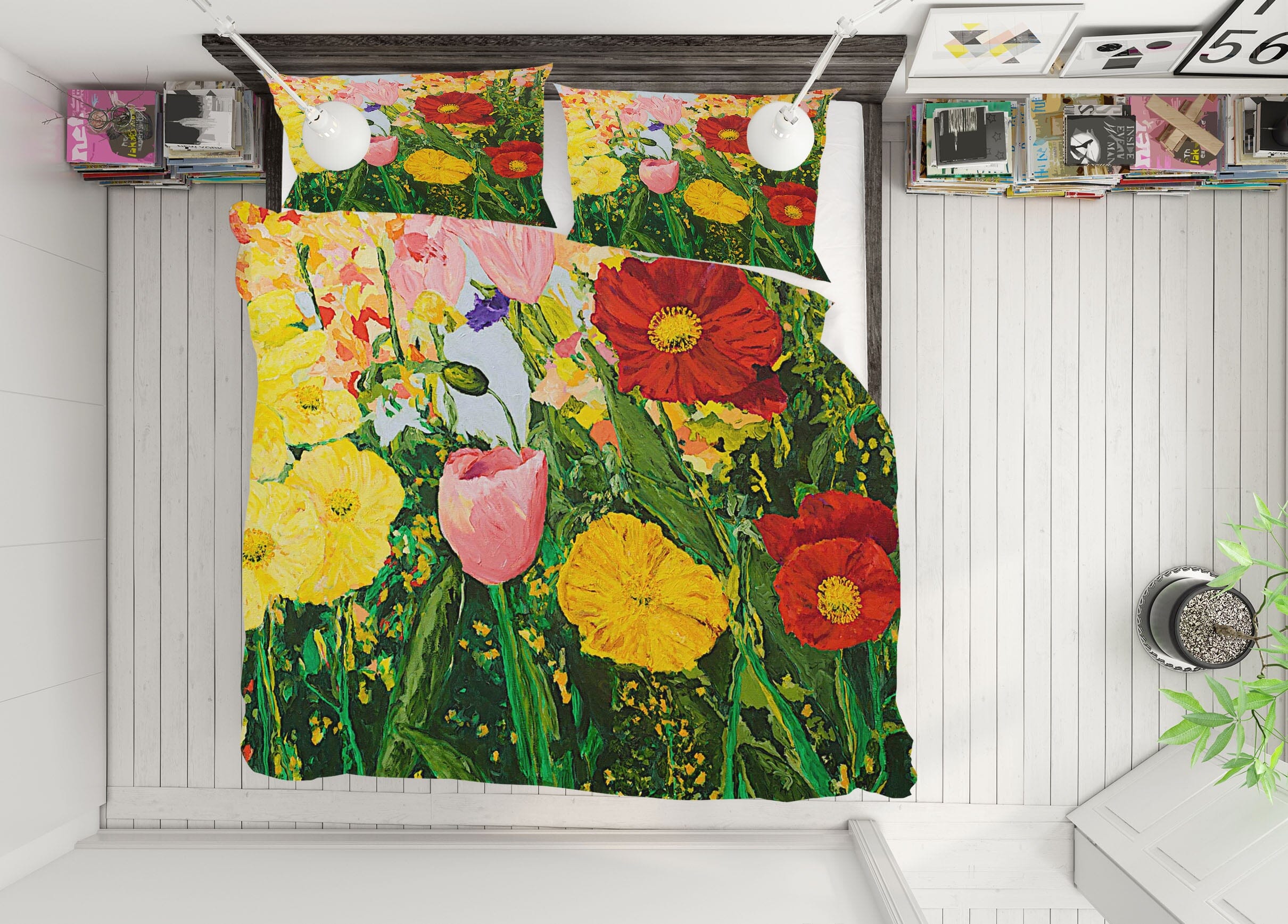 3D Flower Growth 1039 Allan P. Friedlander Bedding Bed Pillowcases Quilt Quiet Covers AJ Creativity Home