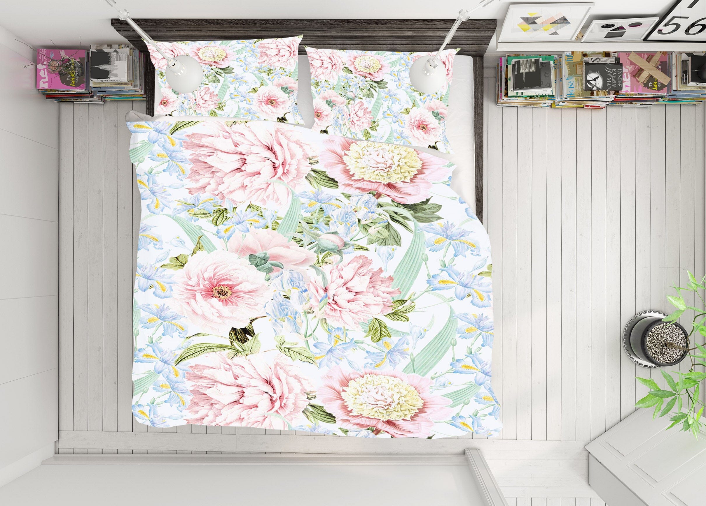 3D Pink Peony 172 Uta Naumann Bedding Bed Pillowcases Quilt Quiet Covers AJ Creativity Home