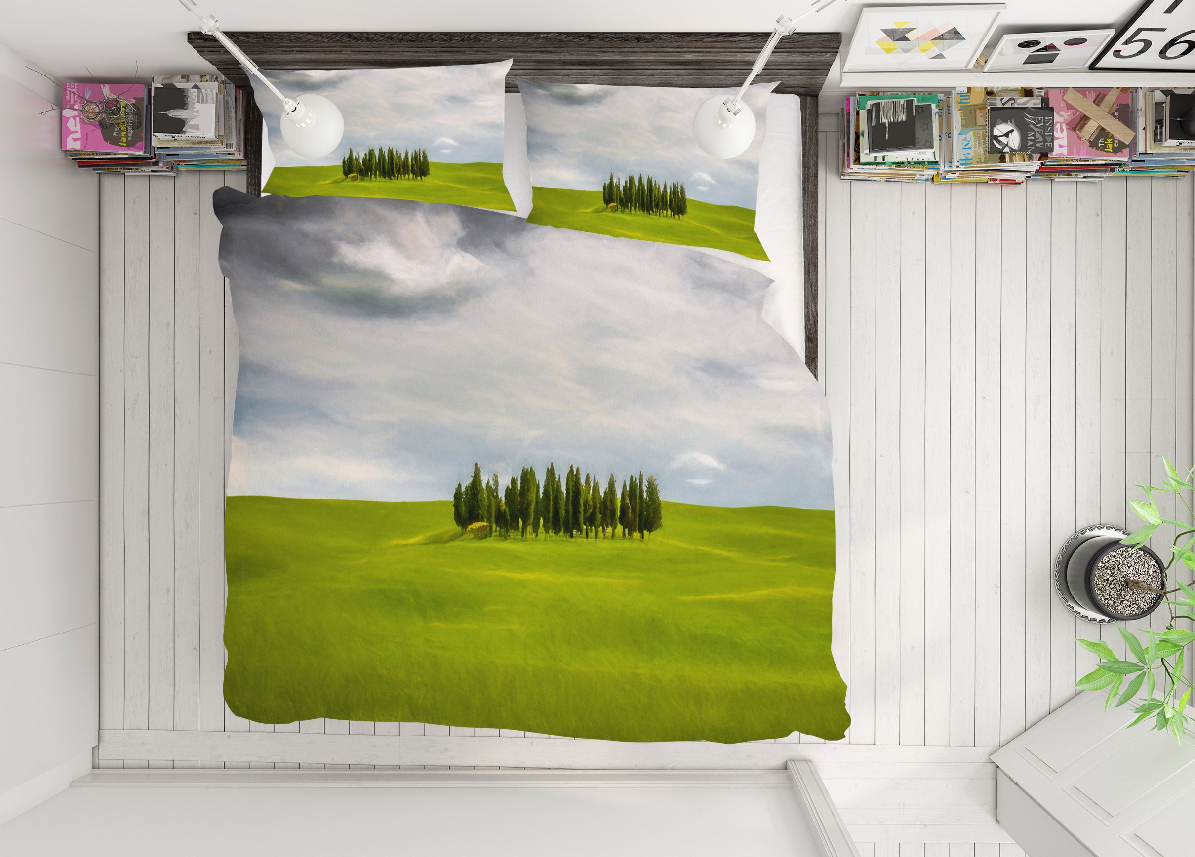 3D Lawn Tree 048 Marco Carmassi Bedding Bed Pillowcases Quilt