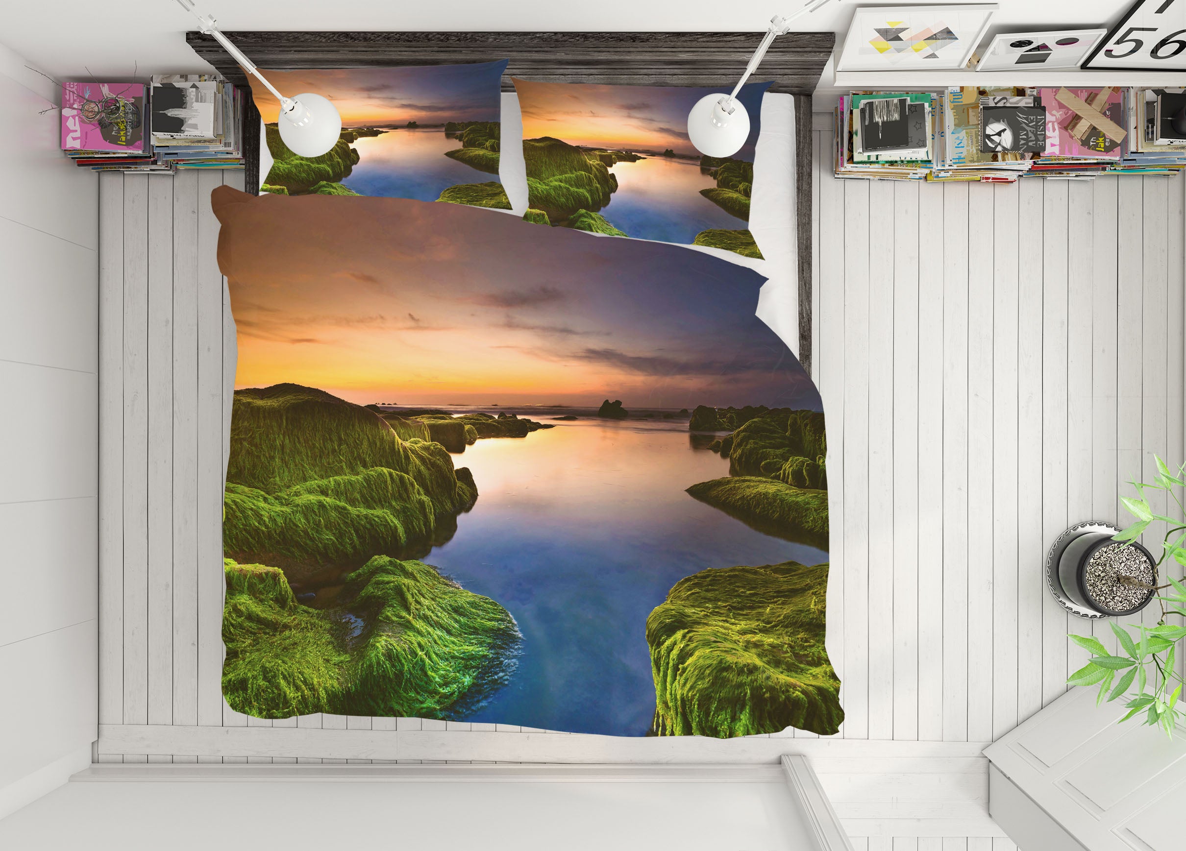 3D Strait 16069 Bed Pillowcases Quilt