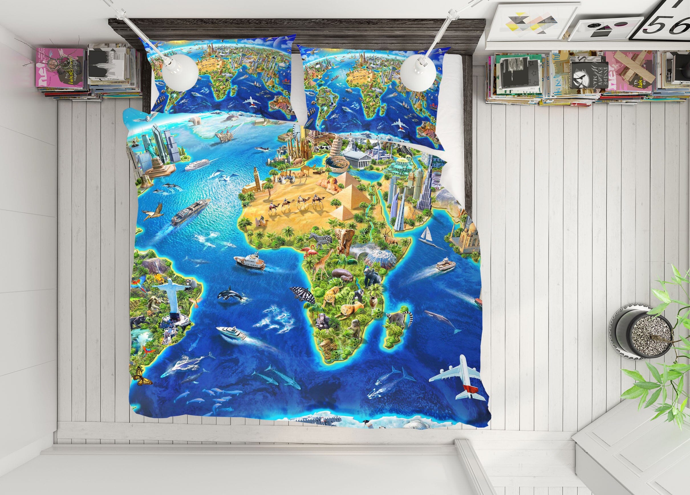 3D Earth Oasis 2126 Adrian Chesterman Bedding Bed Pillowcases Quilt Quiet Covers AJ Creativity Home