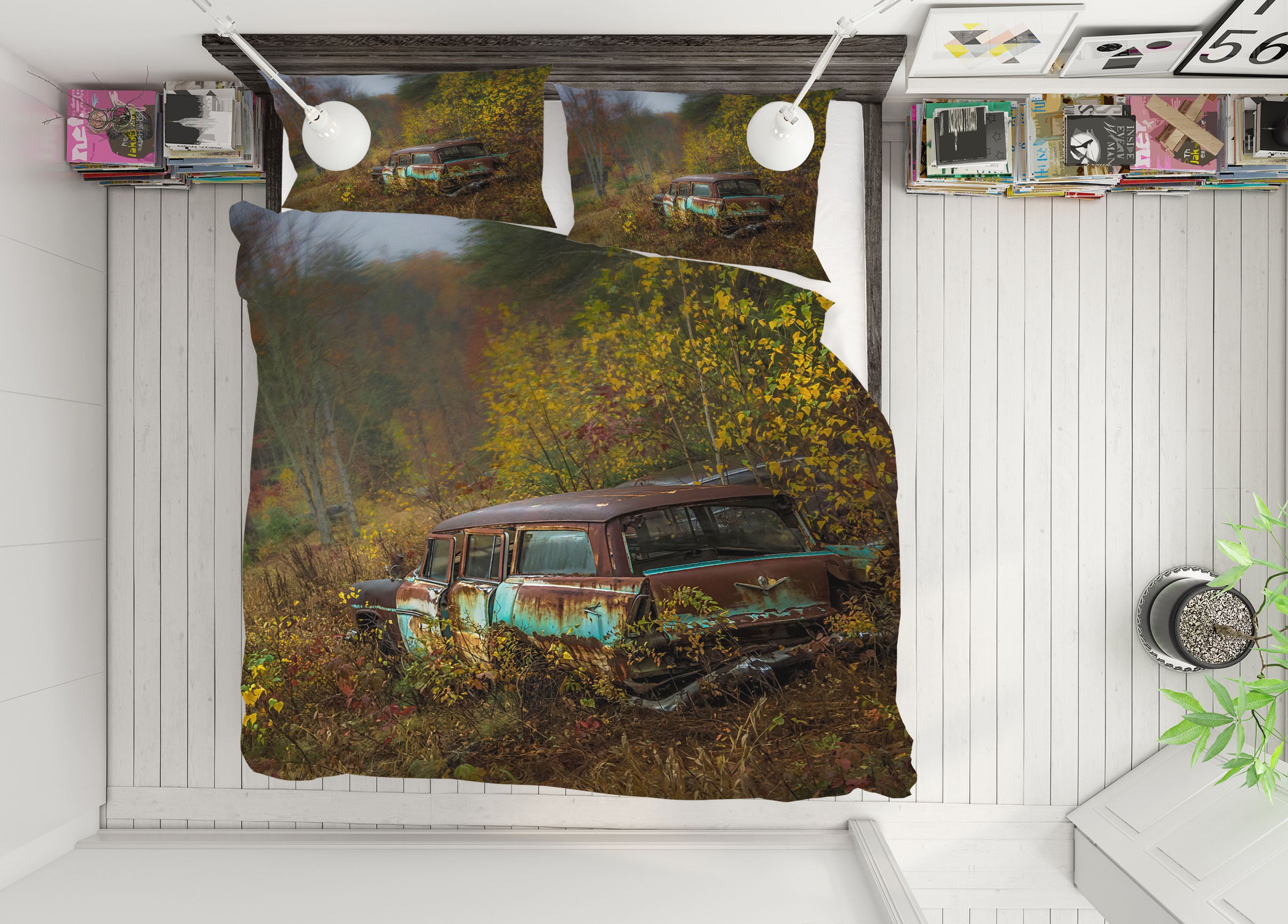 3D Scrap Car 86047 Jerry LoFaro bedding Bed Pillowcases Quilt