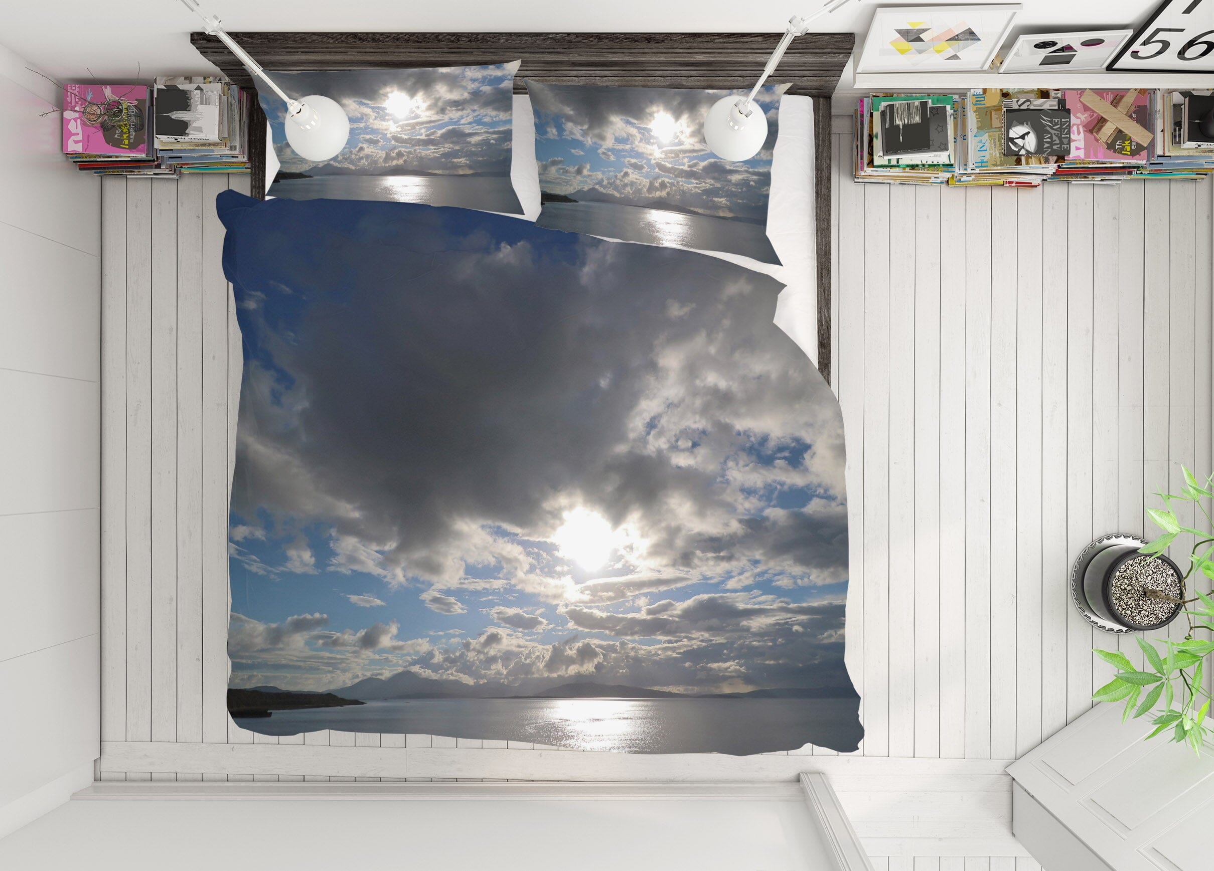 3D Sunburst Skye 1026 Jerry LoFaro bedding Bed Pillowcases Quilt Quiet Covers AJ Creativity Home