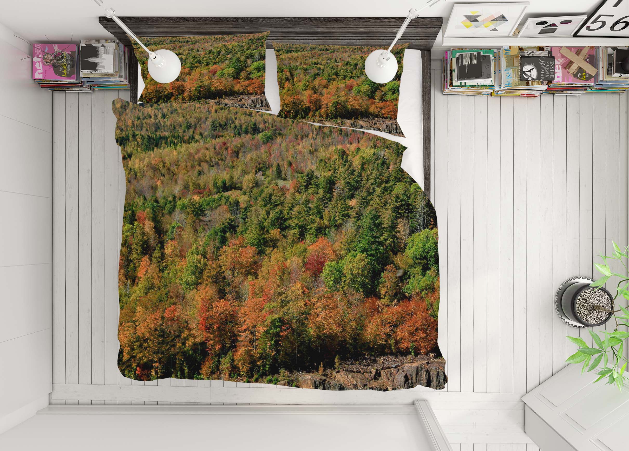 3D Red Orange Striation 62028 Kathy Barefield Bedding Bed Pillowcases Quilt