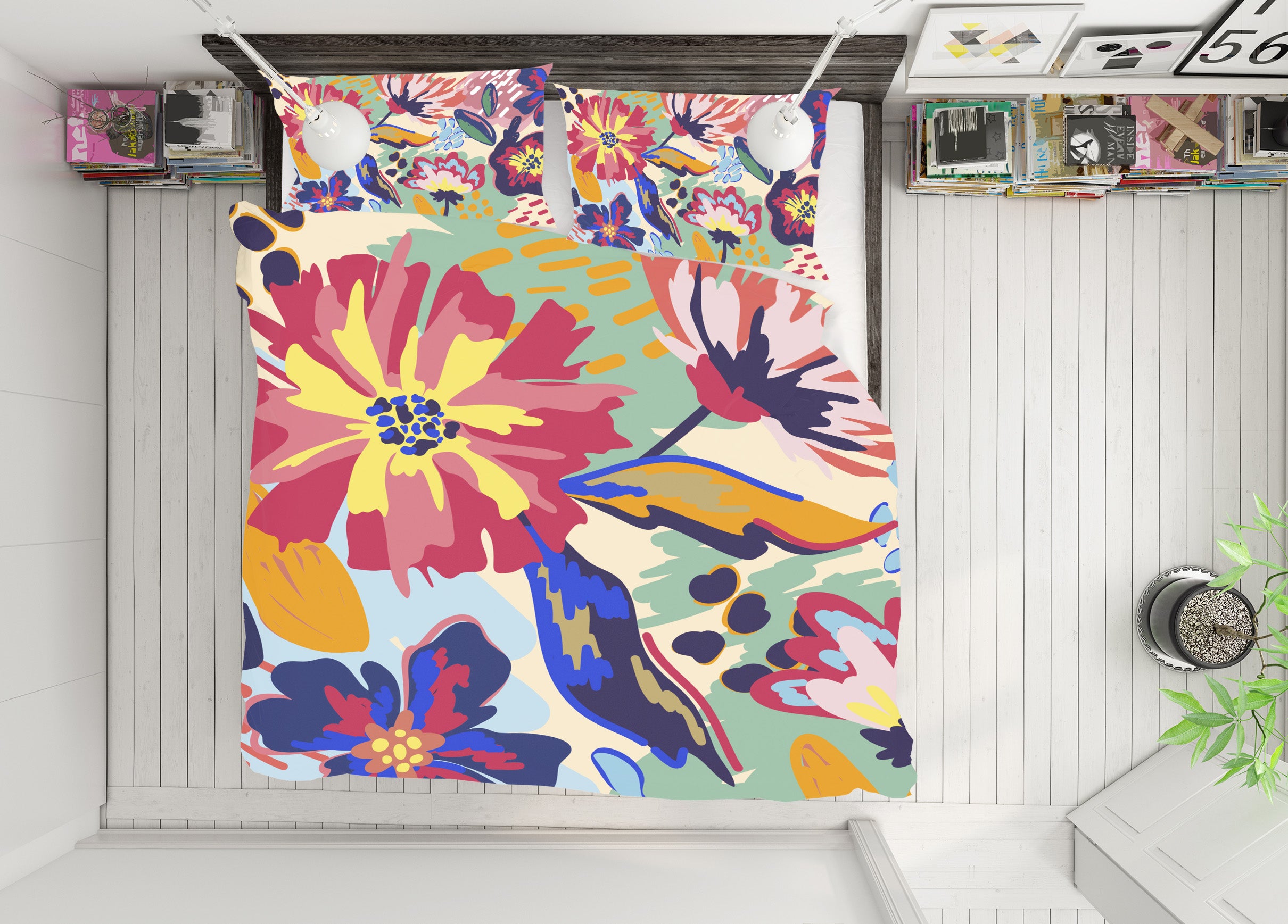 3D Flower 60171 Bed Pillowcases Quilt