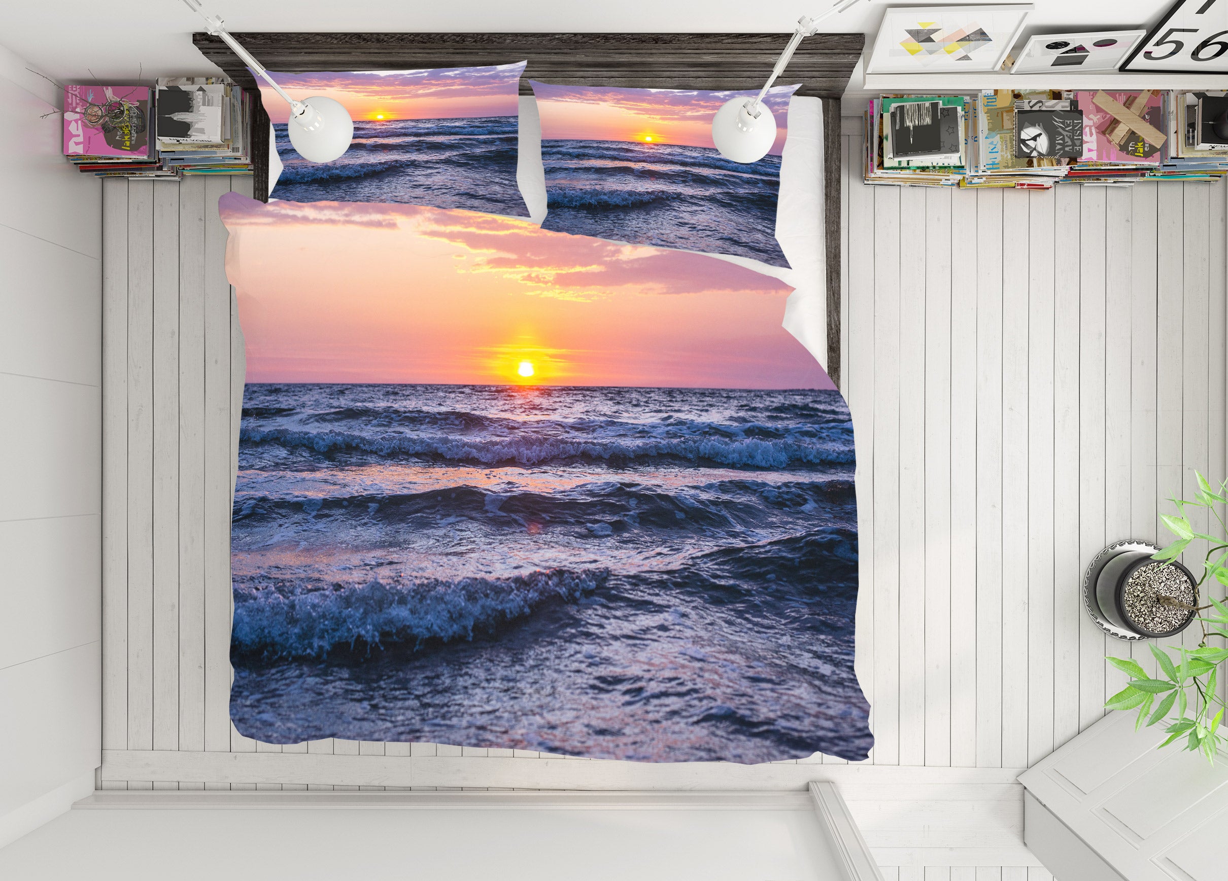 3D Surf Sun 59162 Bed Pillowcases Quilt