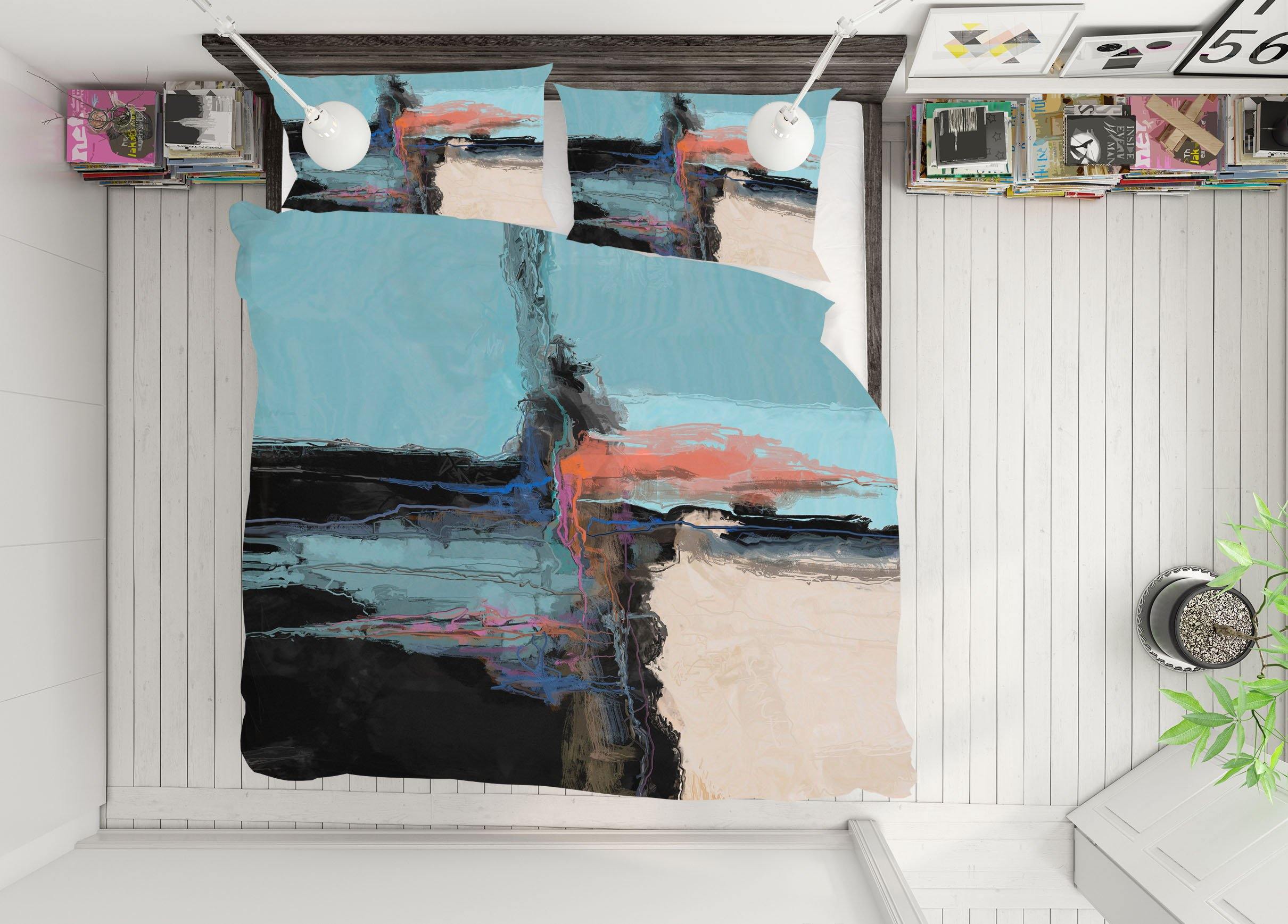 3D Black Smoke 2101 Michael Tienhaara Bedding Bed Pillowcases Quilt Quiet Covers AJ Creativity Home