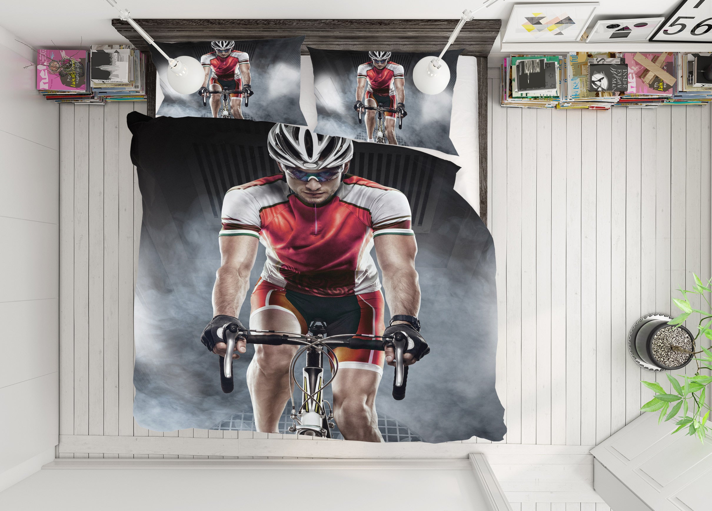 3D Cycling 14155 Bed Pillowcases Quilt