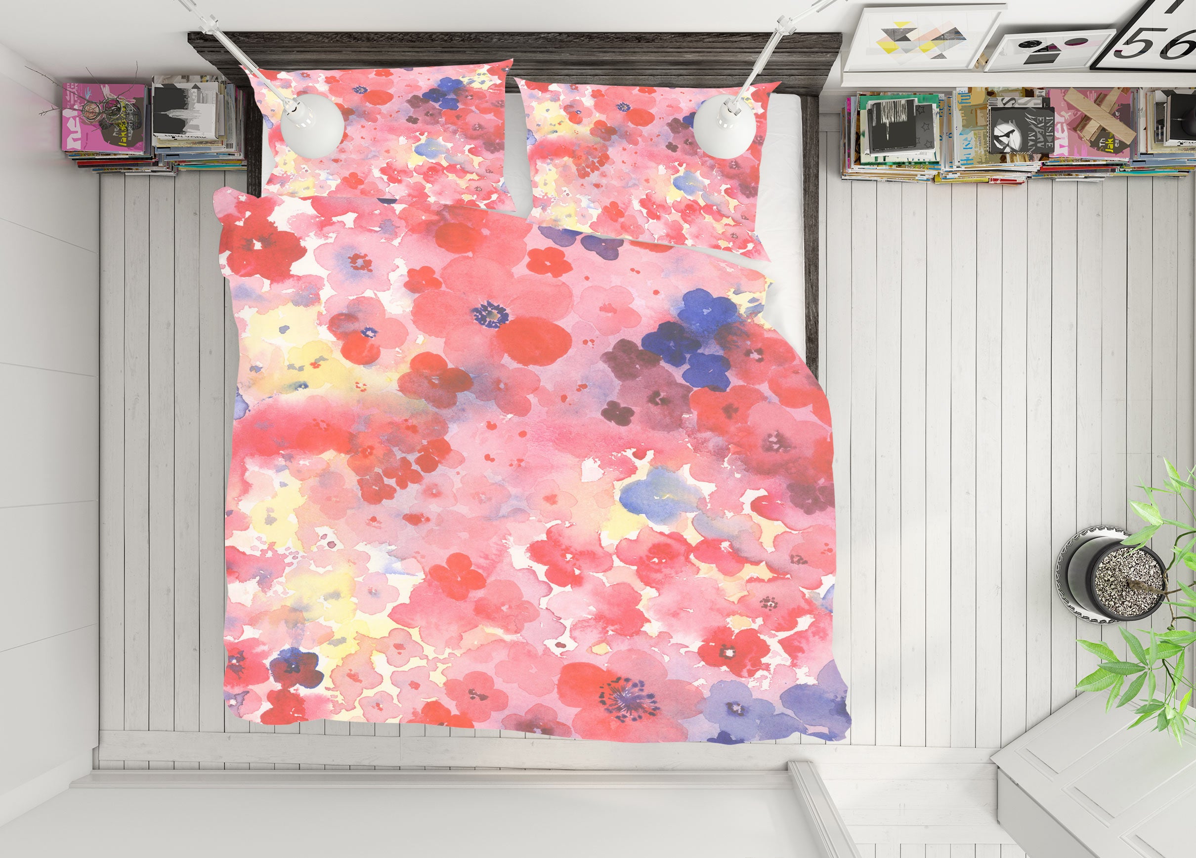 3D Pink Pattern 16099 Bed Pillowcases Quilt