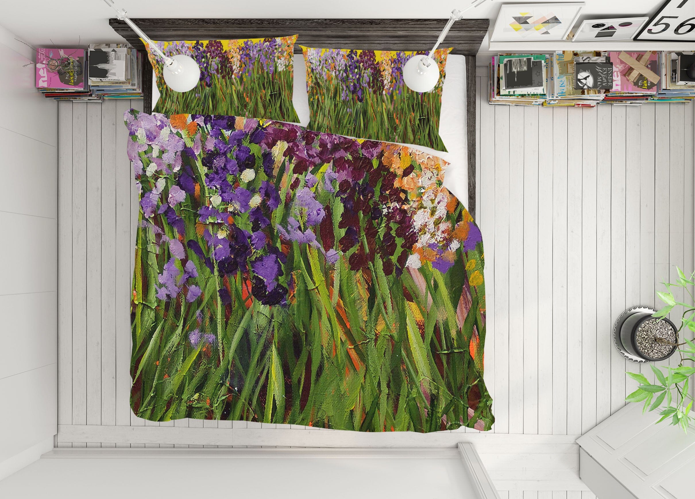 3D Grass Violet 1142 Allan P. Friedlander Bedding Bed Pillowcases Quilt Quiet Covers AJ Creativity Home