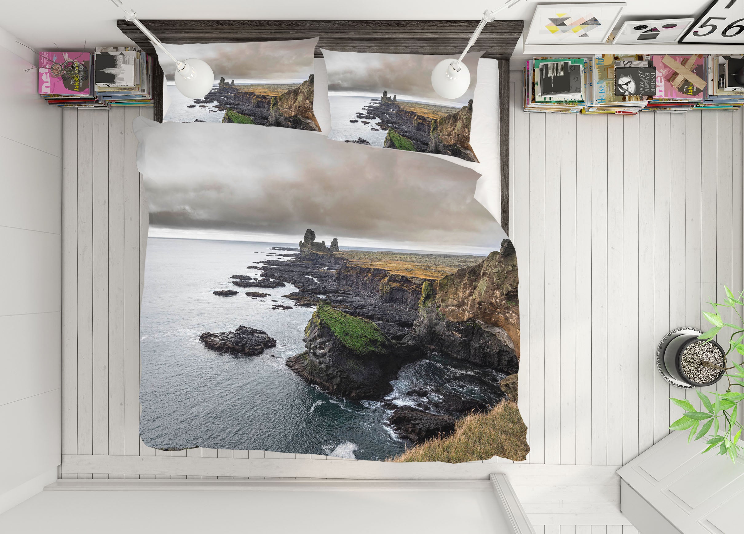 3D Mountain Sea 078 Marco Carmassi Bedding Bed Pillowcases Quilt