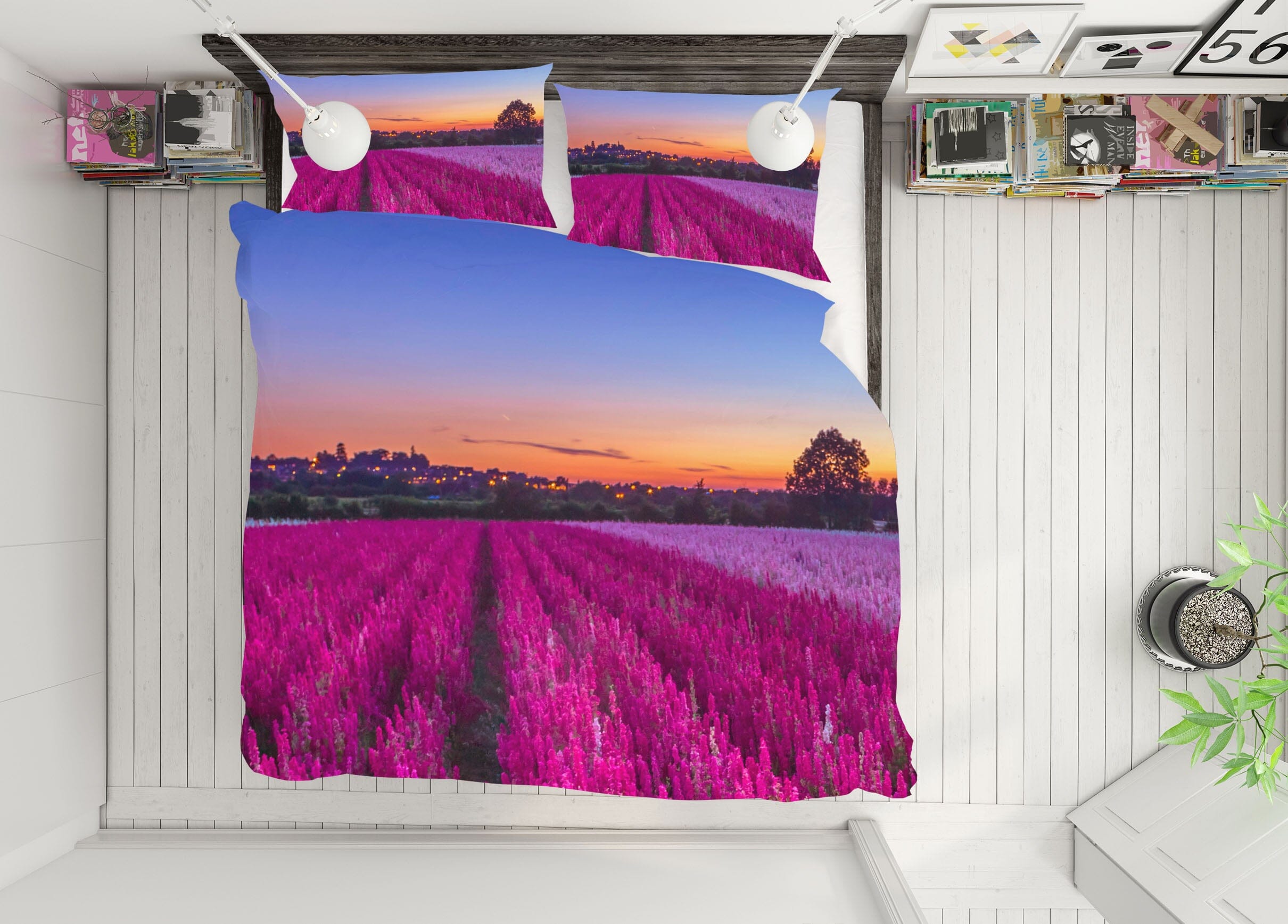 3D Red Lavender 1015 Assaf Frank Bedding Bed Pillowcases Quilt Quiet Covers AJ Creativity Home