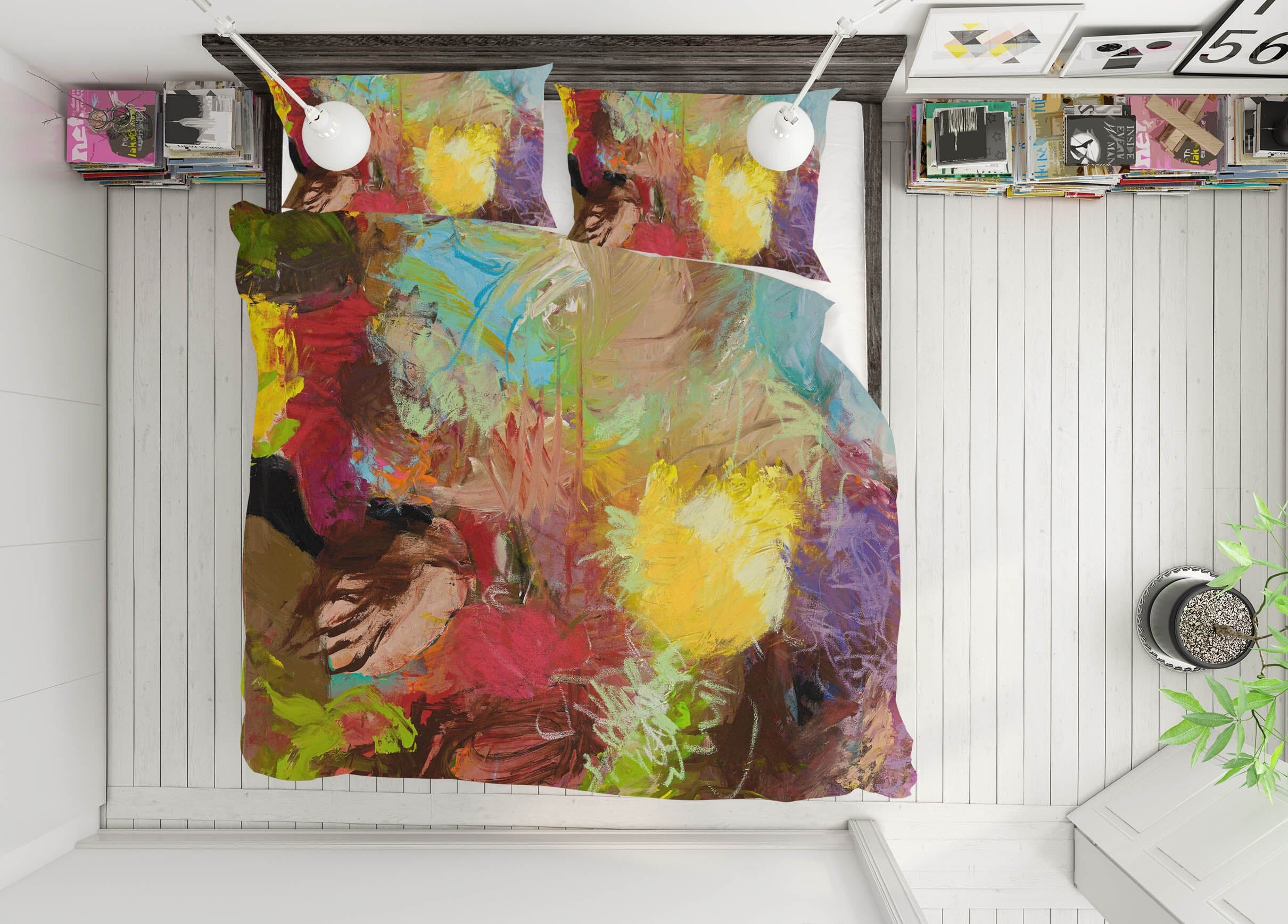 3D Color Graffiti 127 Allan P. Friedlander Bedding Bed Pillowcases Quilt Quiet Covers AJ Creativity Home