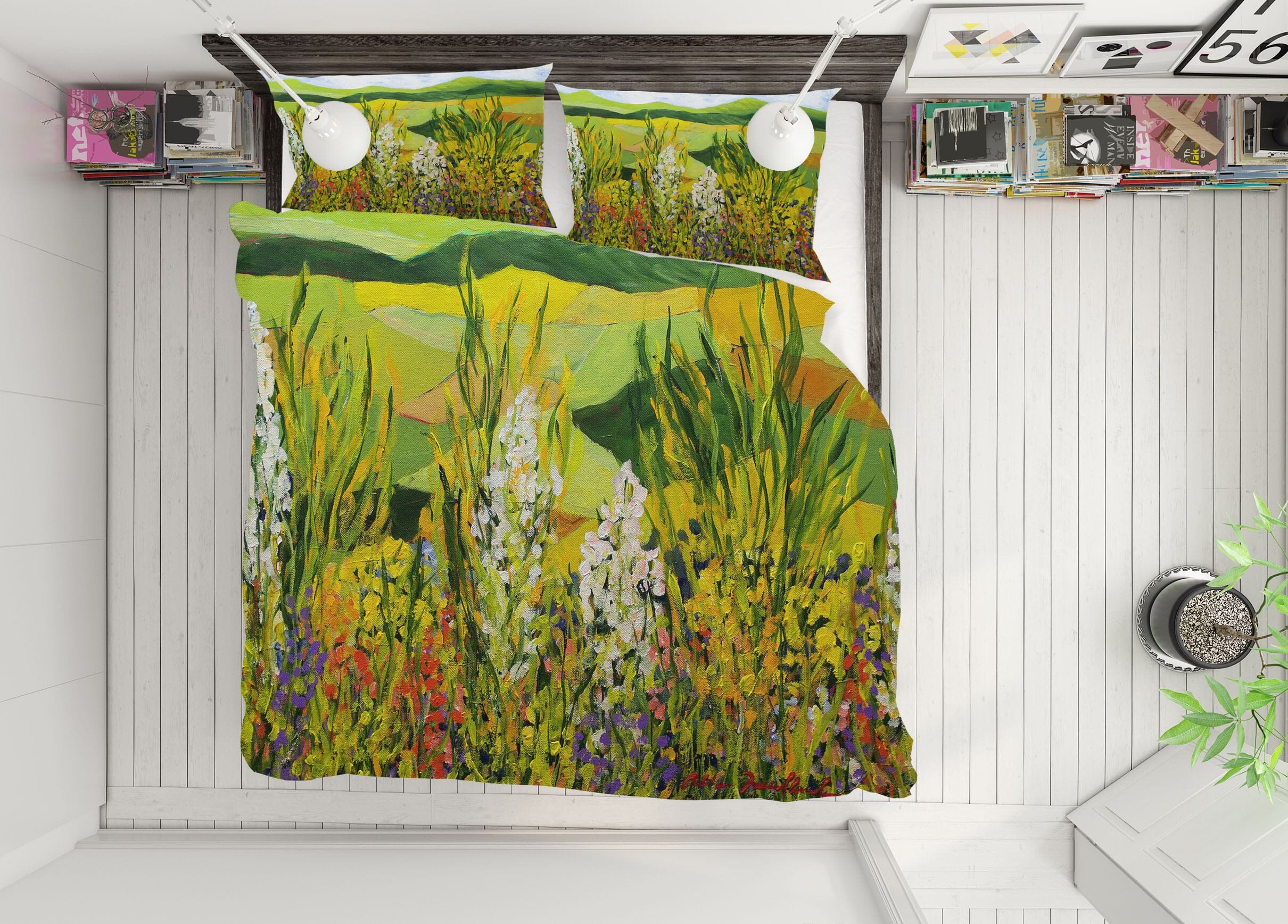 3D White Flower Field 1125 Allan P. Friedlander Bedding Bed Pillowcases Quilt Quiet Covers AJ Creativity Home