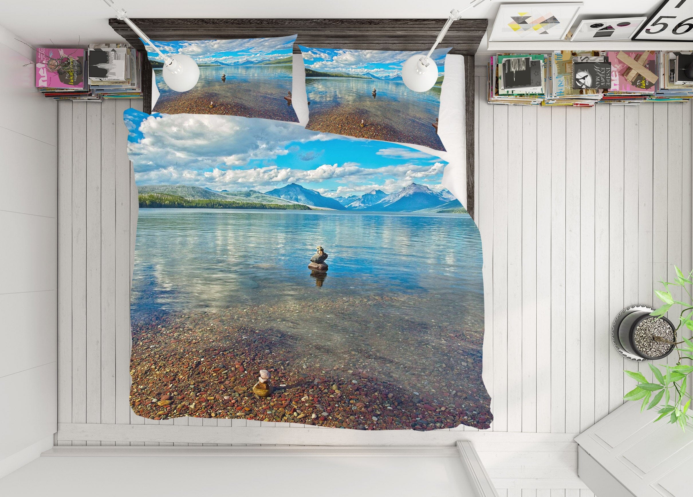 3D Clear Lake 2124 Kathy Barefield Bedding Bed Pillowcases Quilt Quiet Covers AJ Creativity Home