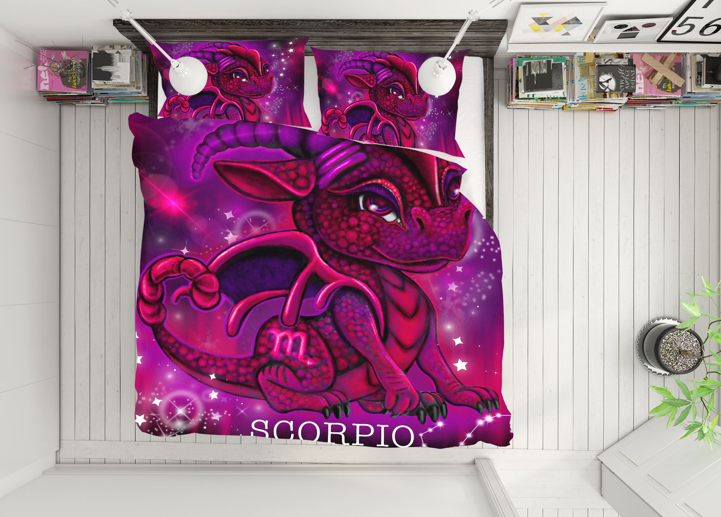 3D Red Scorpio 8605 Sheena Pike Bedding Bed Pillowcases Quilt Cover Duvet Cover