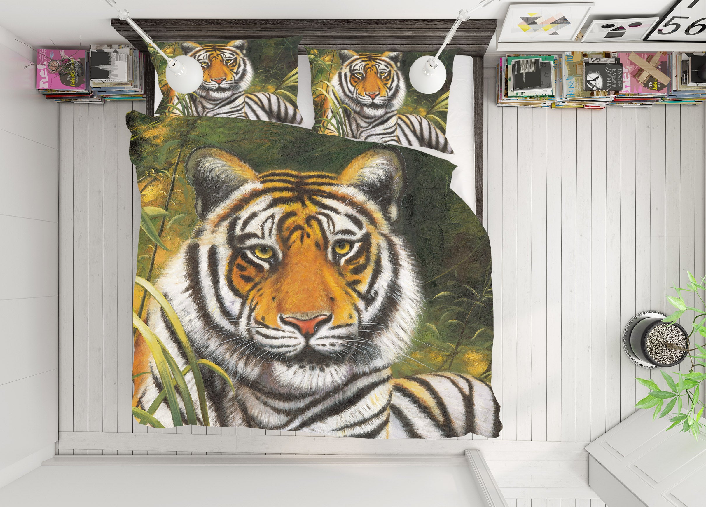 3D Tiger 21031 Bed Pillowcases Quilt