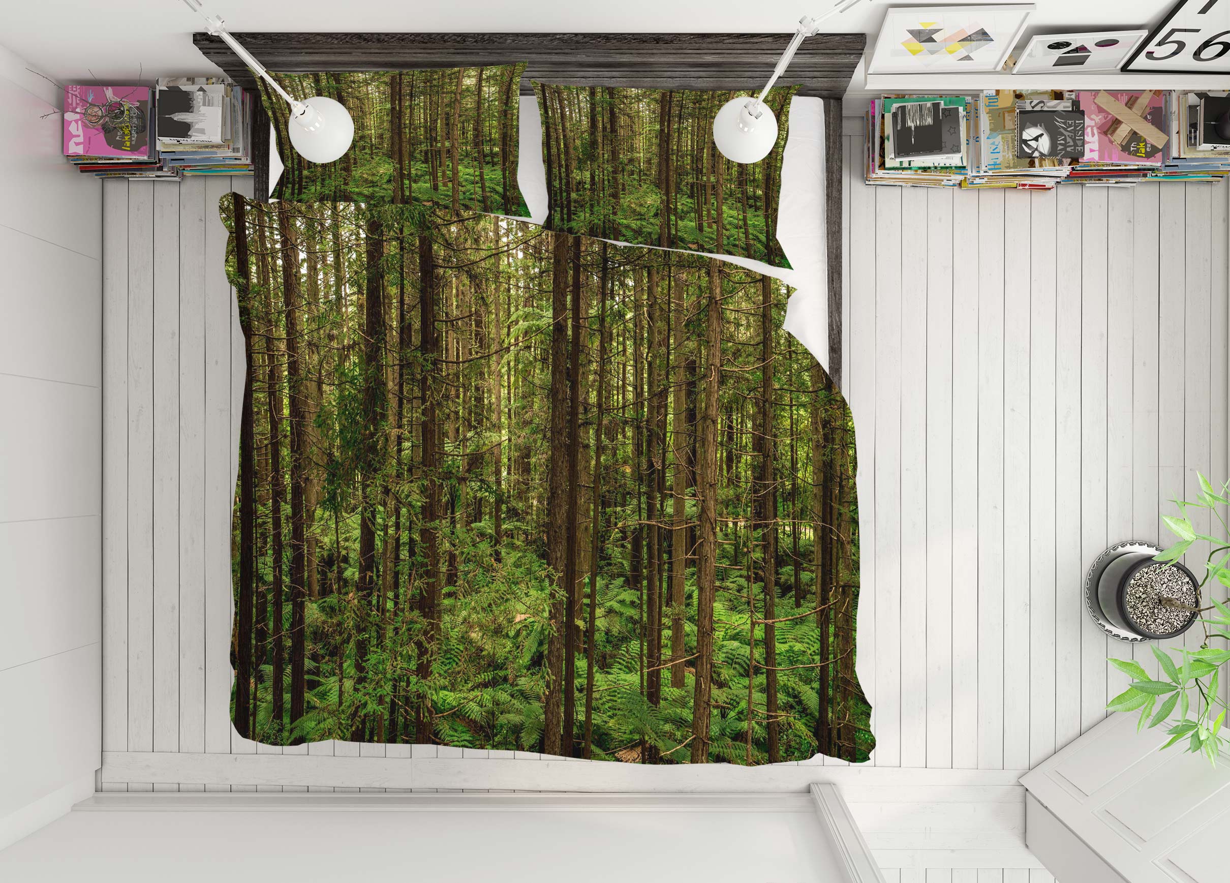 3D Forest 59170 Bed Pillowcases Quilt