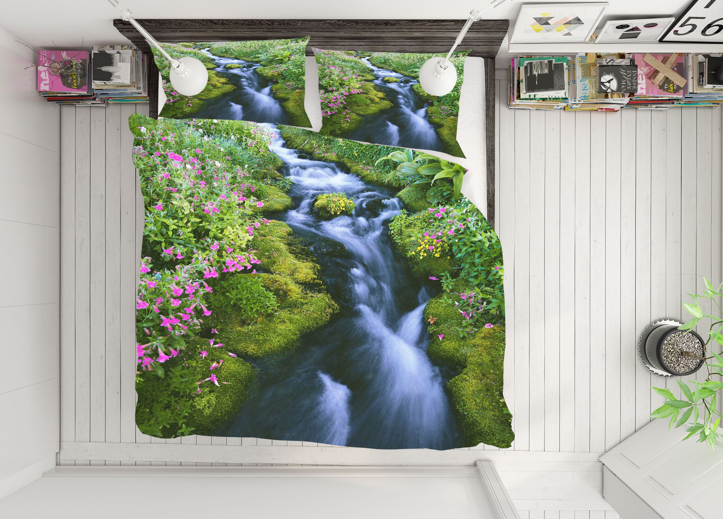 3D Waterfall 16179 Bed Pillowcases Quilt