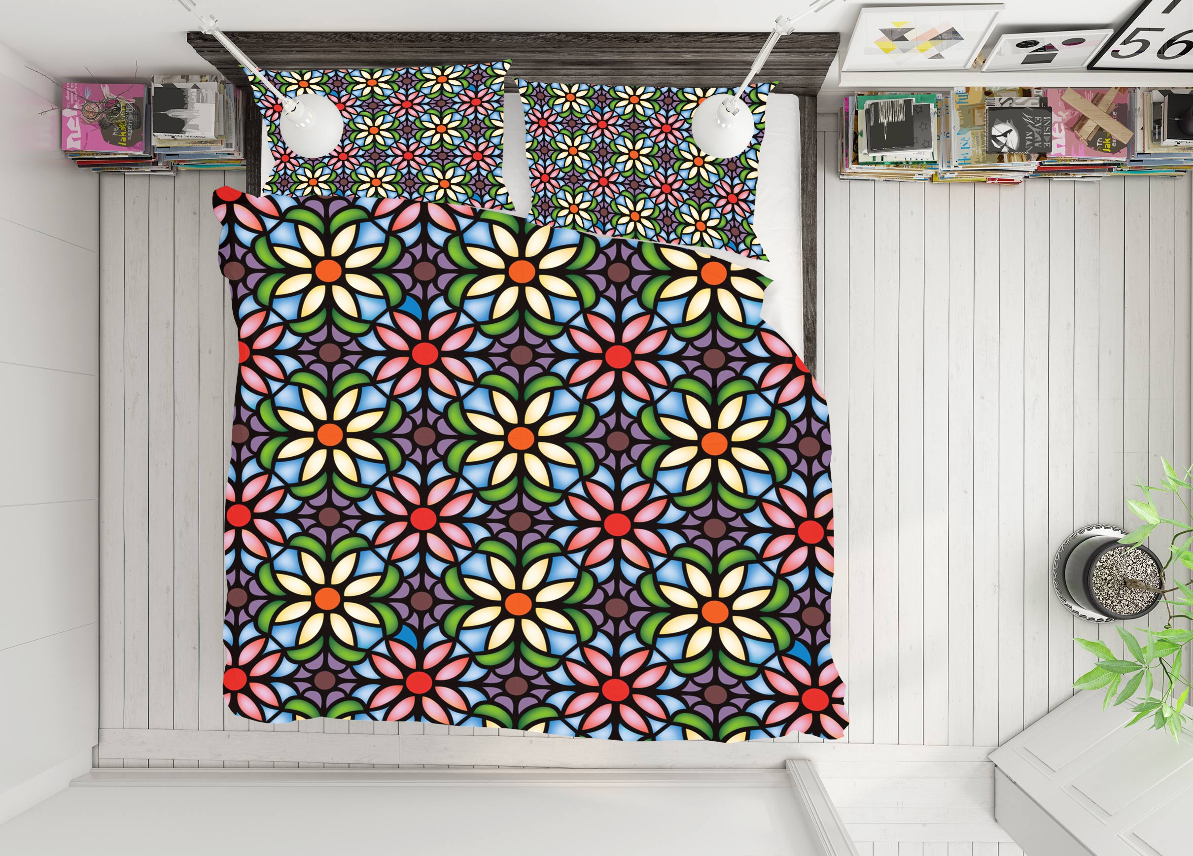 3D Pattern 13177 Bed Pillowcases Quilt
