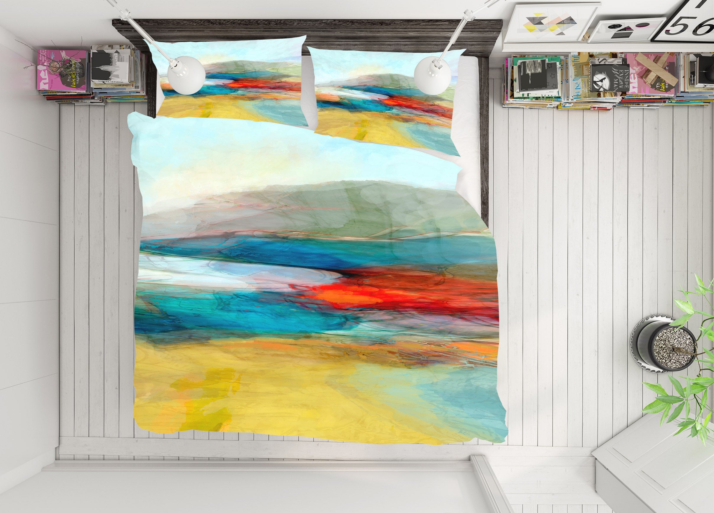 3D Yellow Steppe 1051 Michael Tienhaara Bedding Bed Pillowcases Quilt