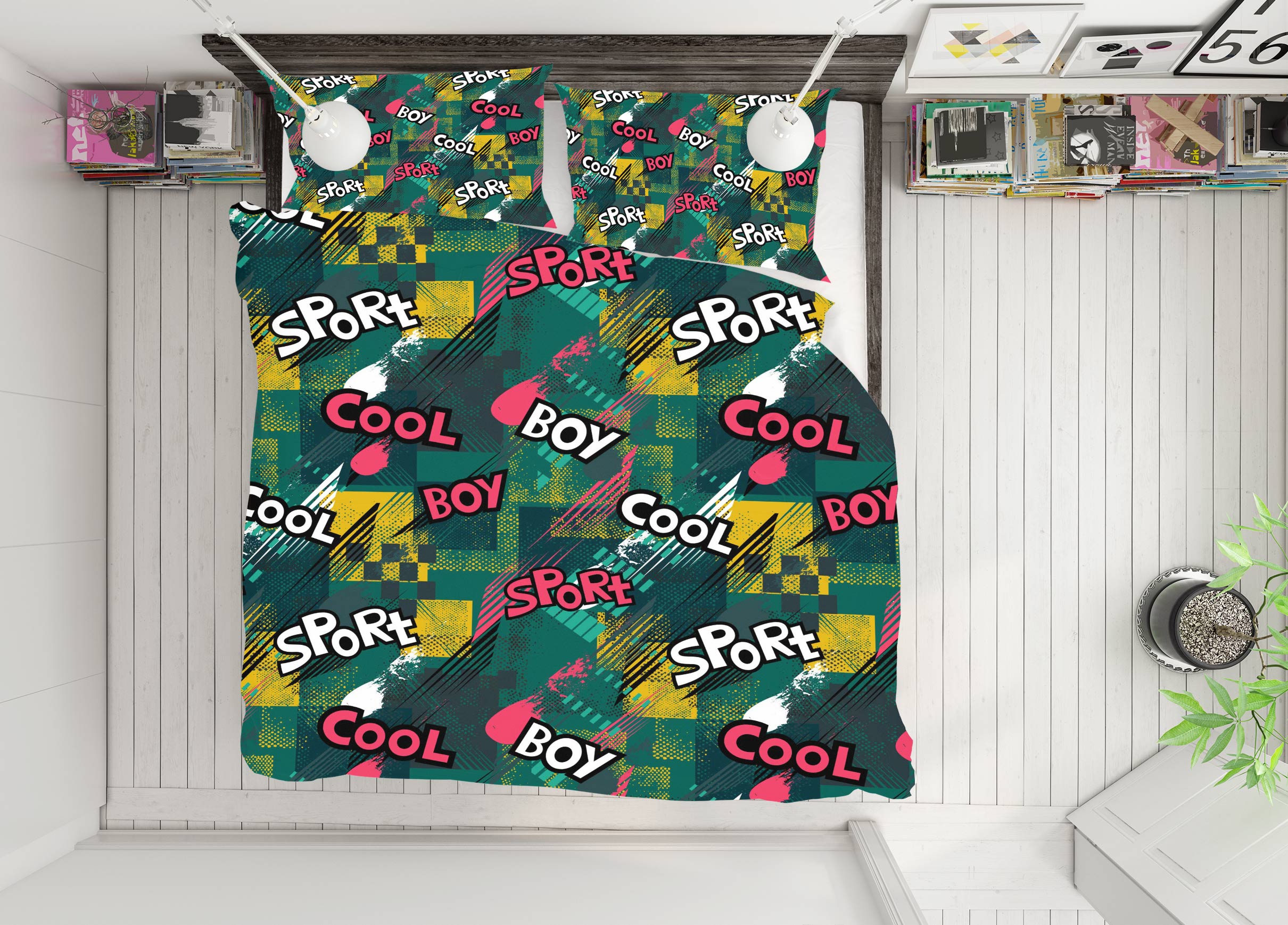 3D Letter 14189 Bed Pillowcases Quilt
