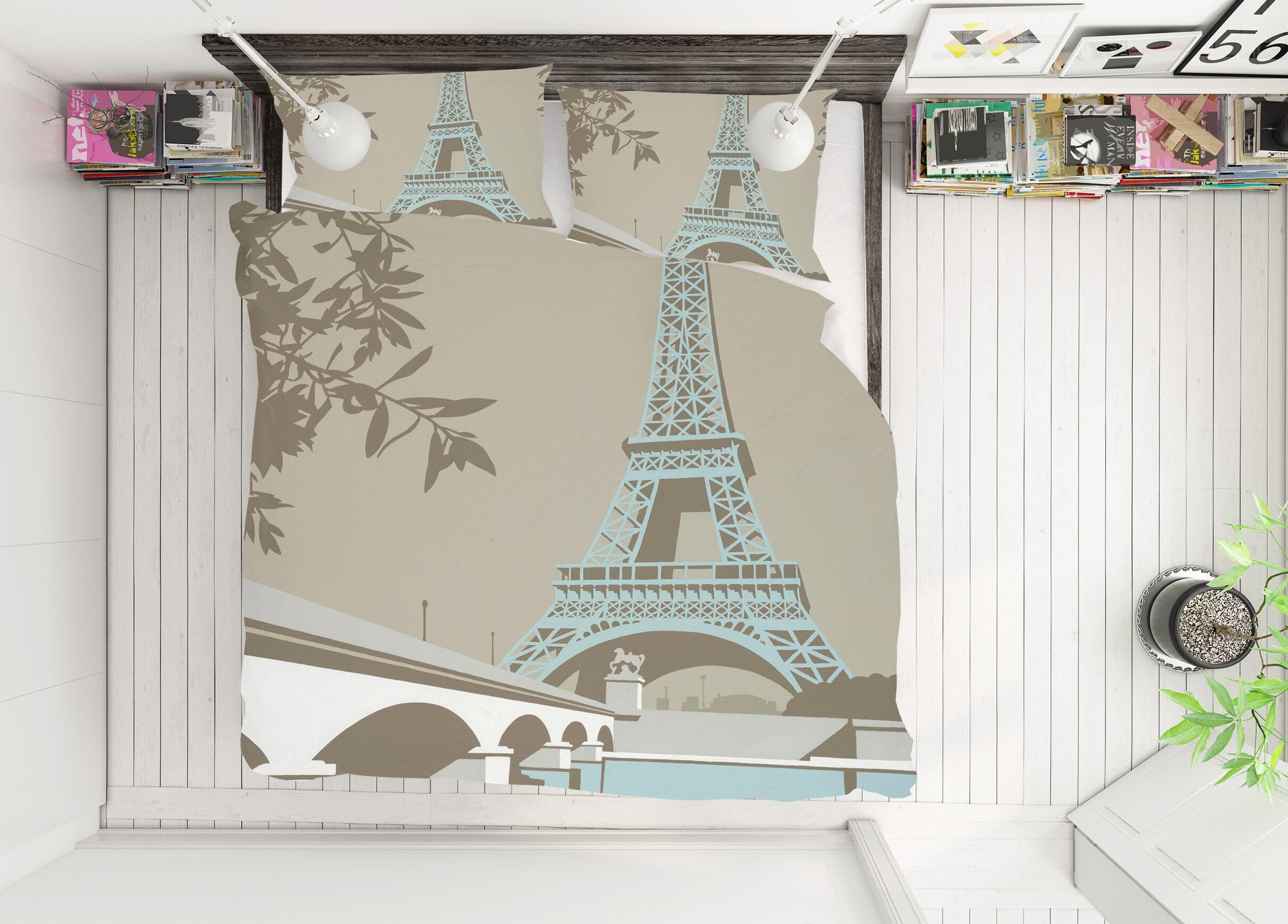 3D Paris 2036 Steve Read Bedding Bed Pillowcases Quilt Quiet Covers AJ Creativity Home