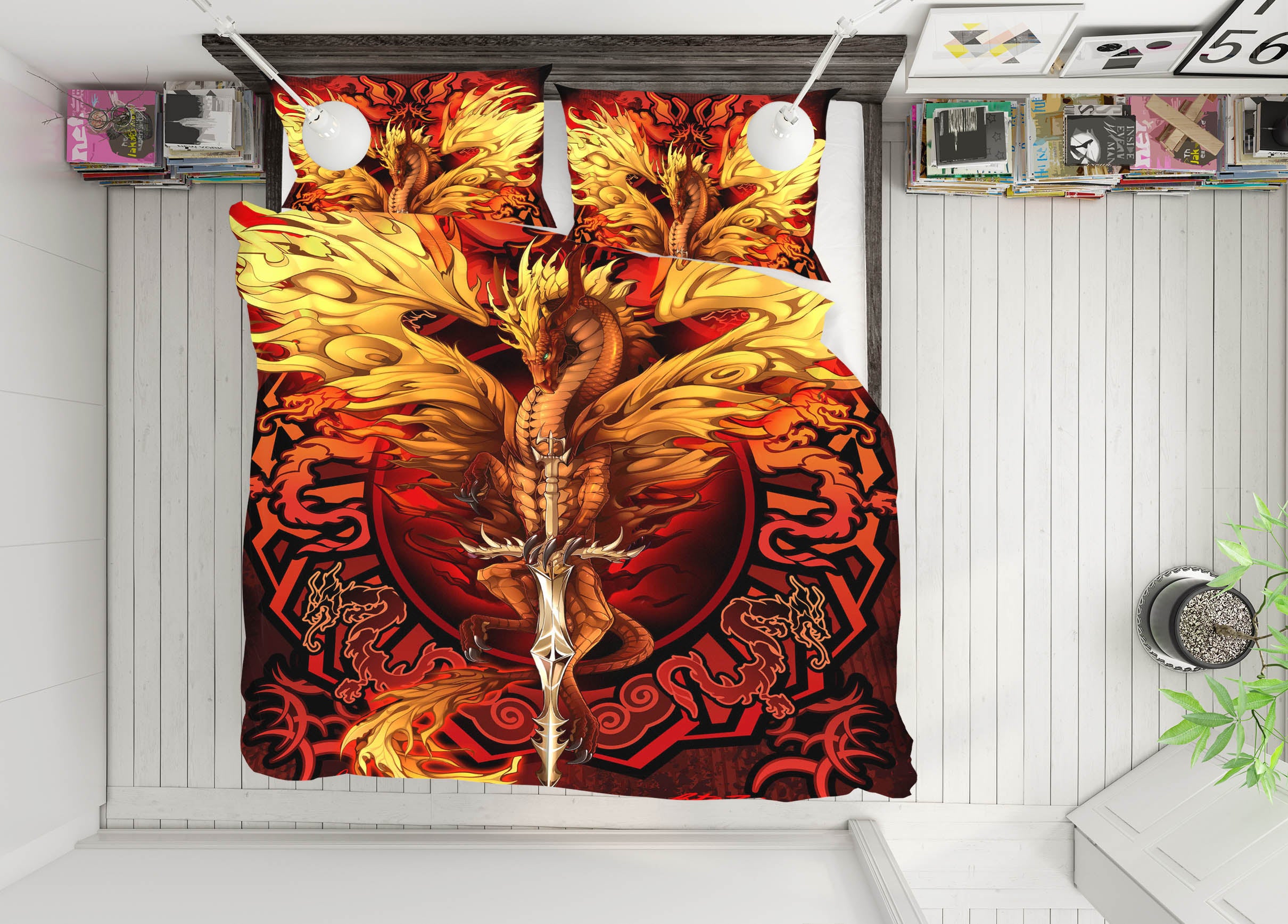 3D Dragon Pattern 8323 Ruth Thompson Bedding Bed Pillowcases Quilt Cover Duvet Cover