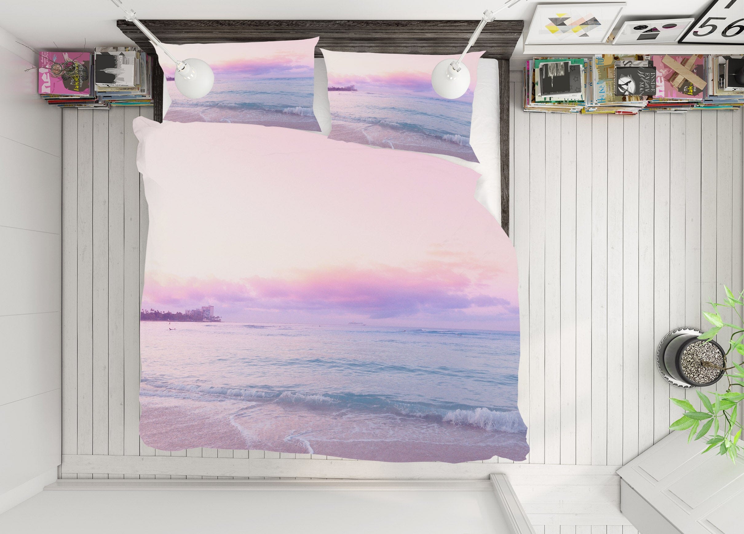 3D Pink Sky 2013 Noirblanc777 Bedding Bed Pillowcases Quilt Quiet Covers AJ Creativity Home