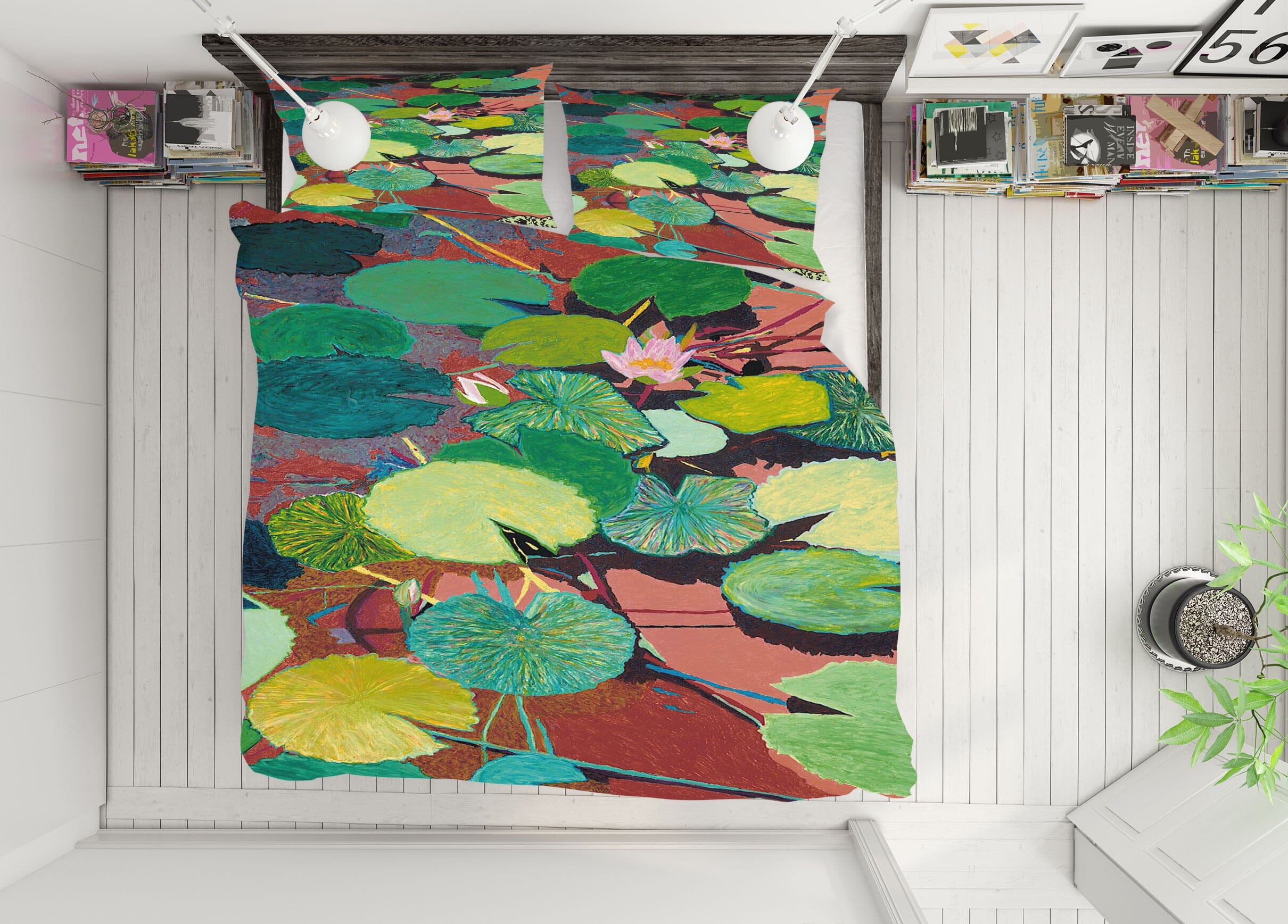 3D Green Pond 1168 Allan P. Friedlander Bedding Bed Pillowcases Quilt Quiet Covers AJ Creativity Home